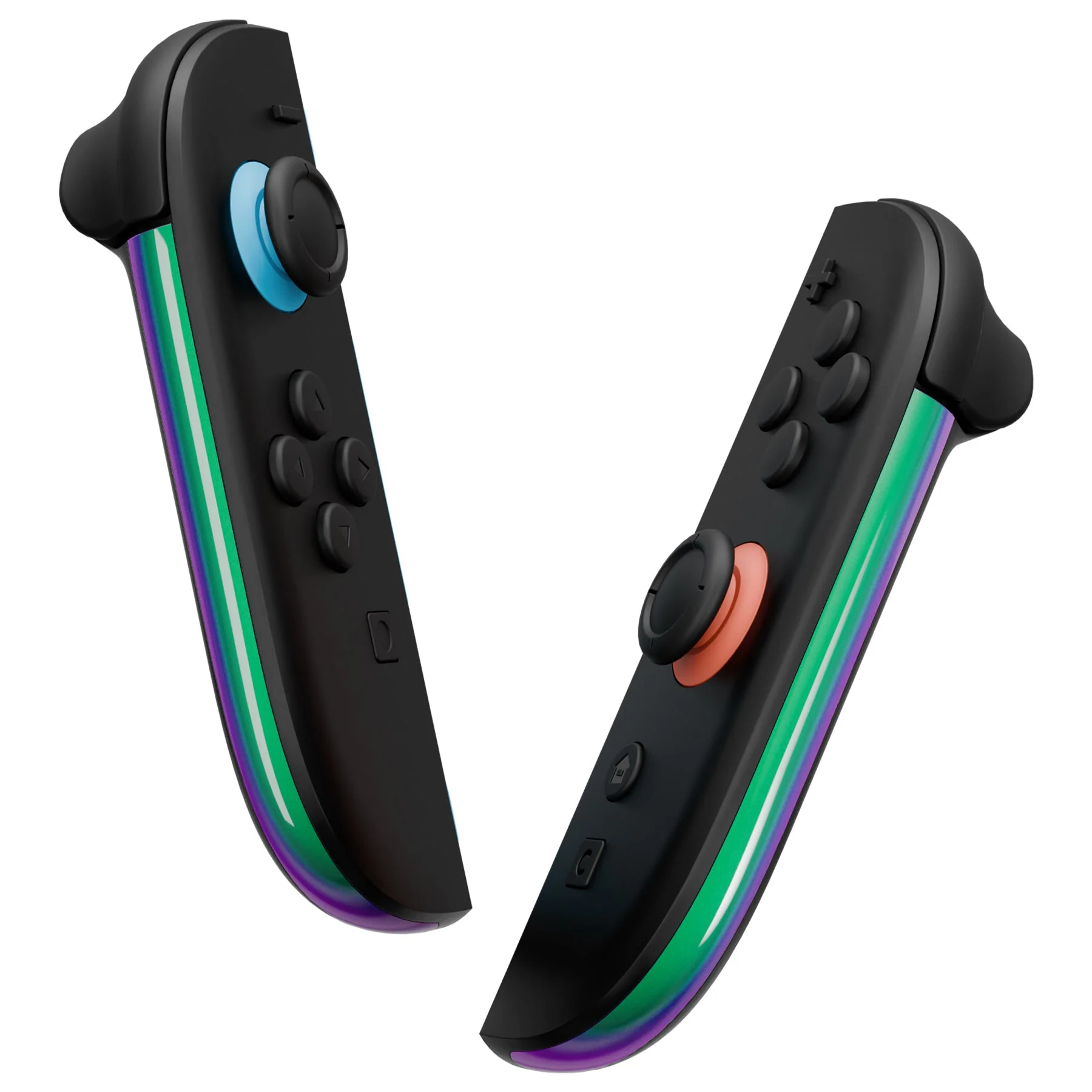 eXtremeRate Replacement Decorative Strips for Joycon 2 of Nintendo Switch 2 - Chameleon Green Purple - Image 3