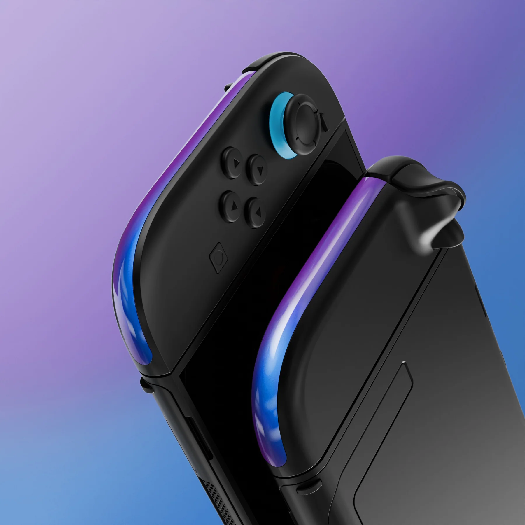 eXtremeRate Replacement Decorative Strips for Joycon 2 of Nintendo Switch 2 - Chameleon Purple Blue - Image 7