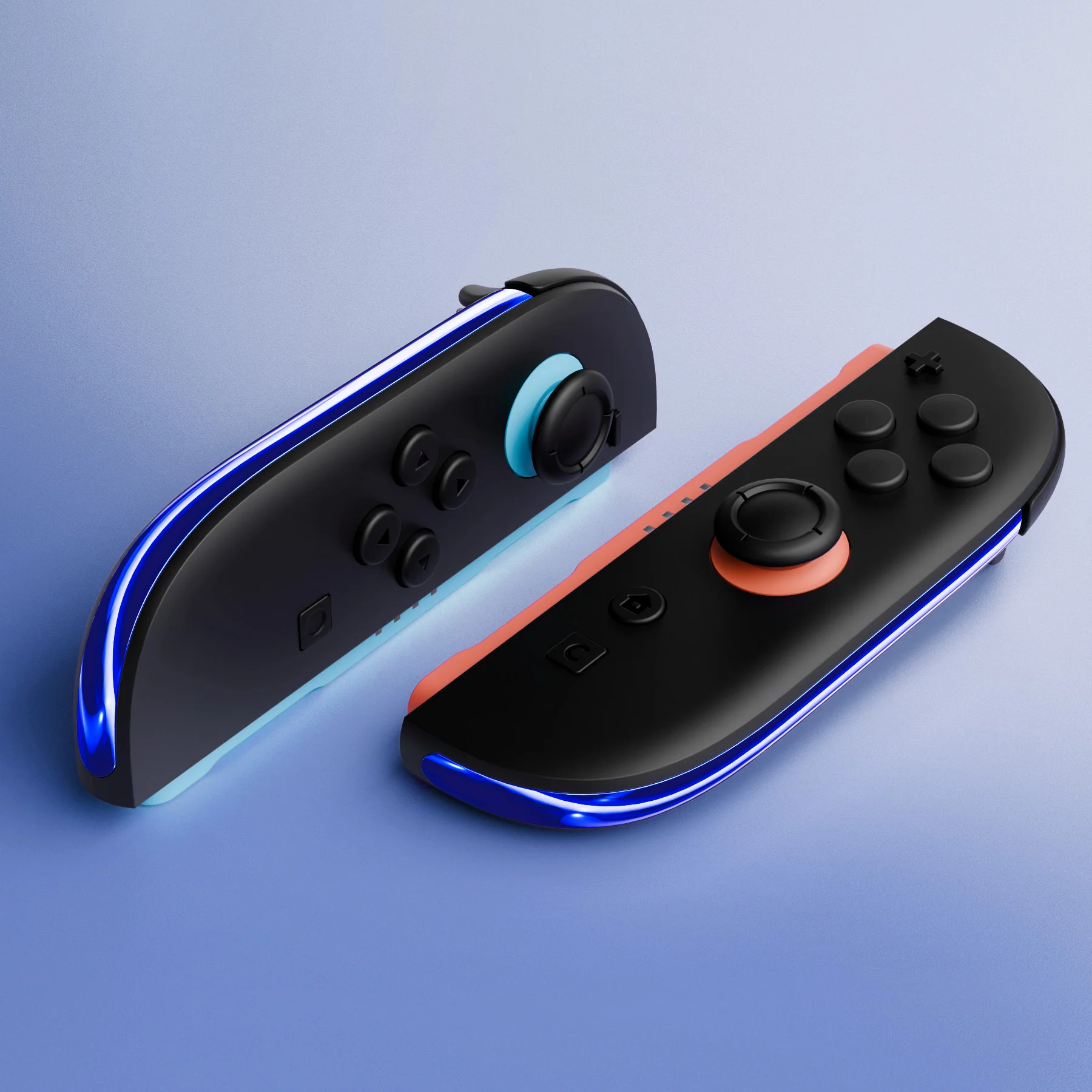 eXtremeRate Replacement Decorative Strips for Joycon 2 of Nintendo Switch 2 - Chrome Blue - Image 6