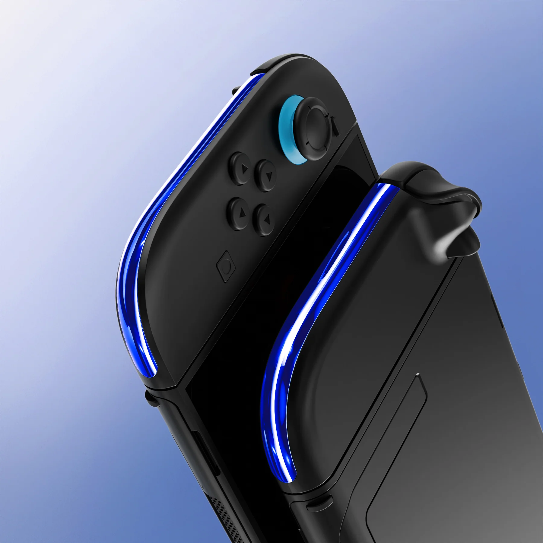 eXtremeRate Replacement Decorative Strips for Joycon 2 of Nintendo Switch 2 - Chrome Blue - Image 7