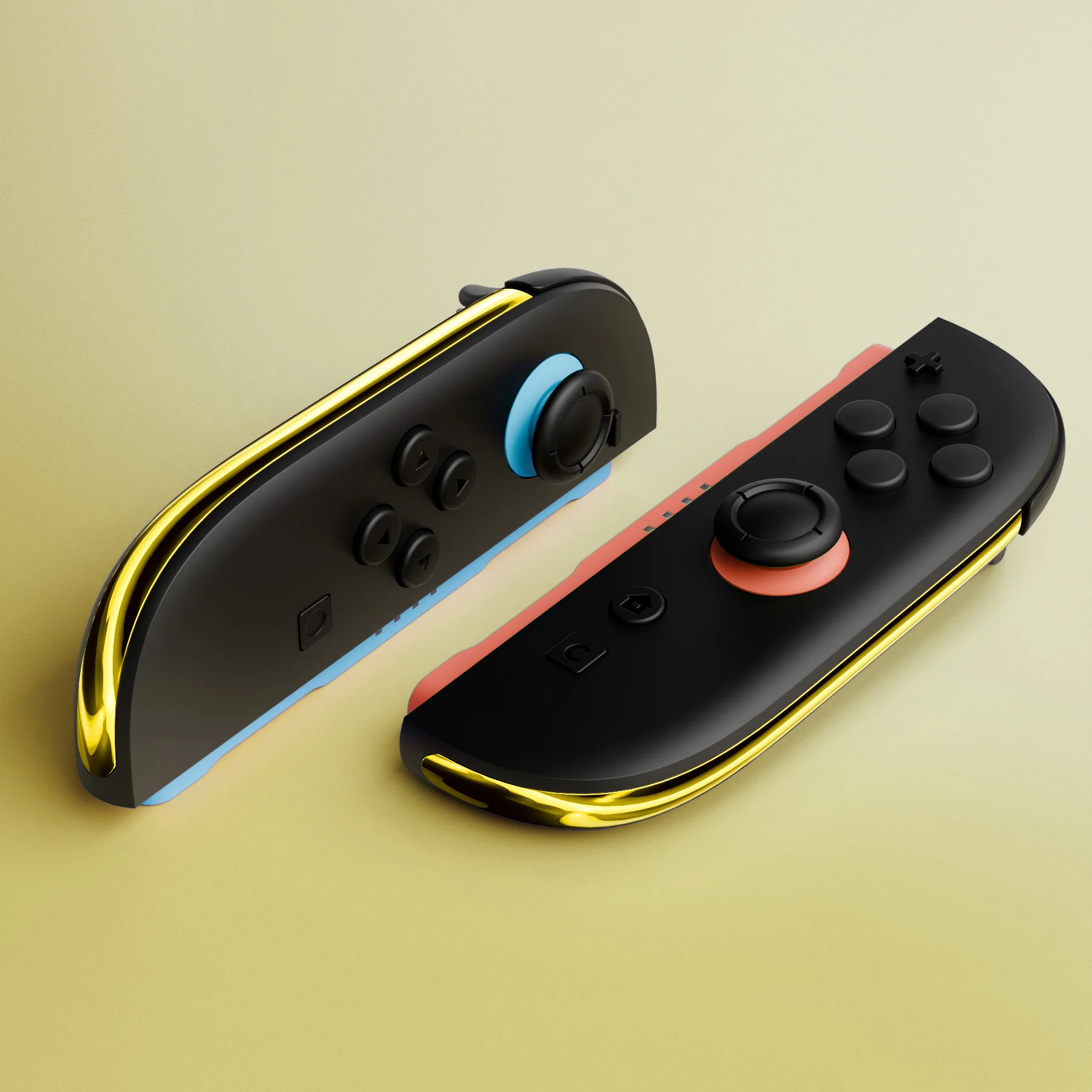 eXtremeRate Replacement Decorative Strips for Joycon 2 of Nintendo Switch 2 - Chrome Gold - Image 6