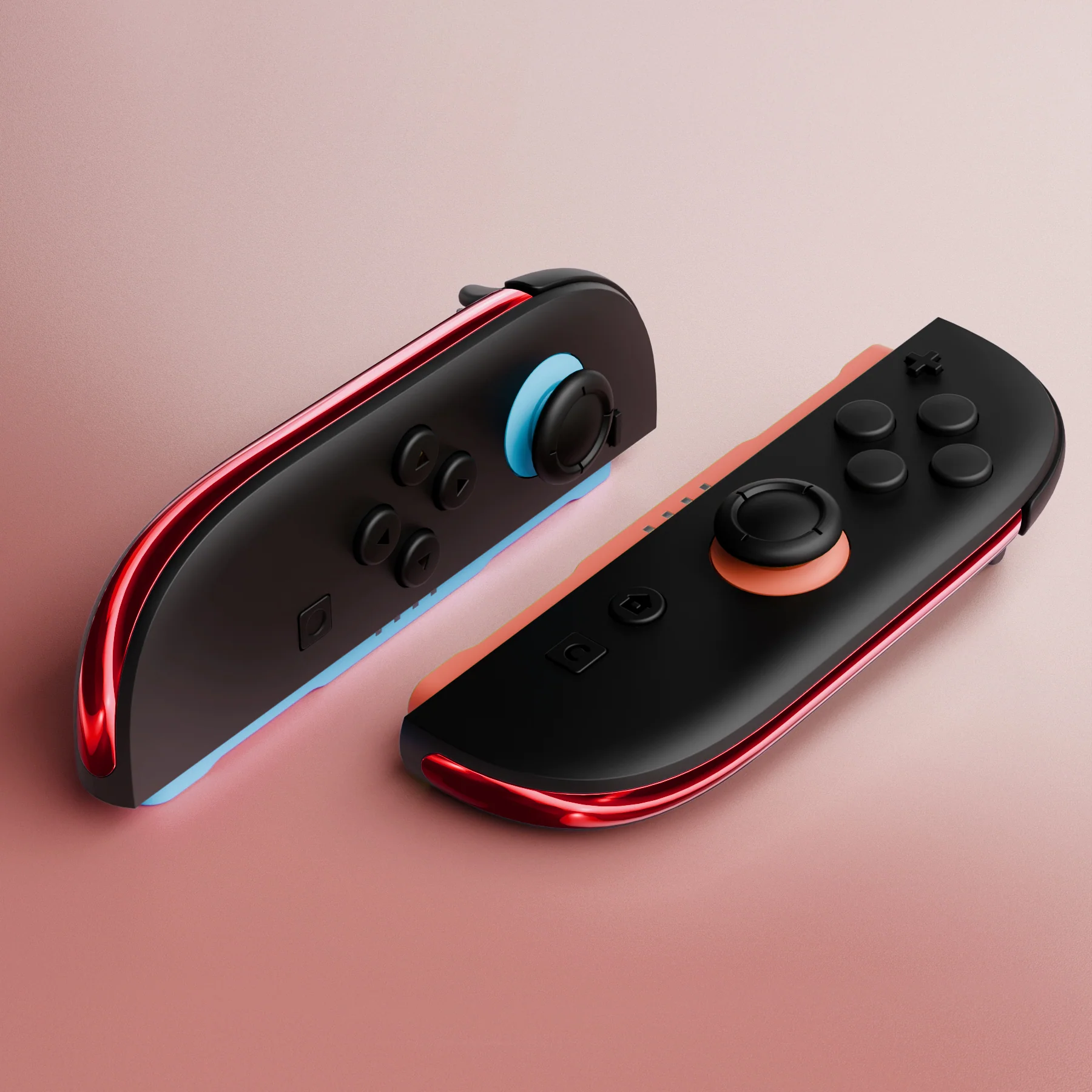 eXtremeRate Replacement Decorative Strips for Joycon 2 of Nintendo Switch 2 - Chrome Red - Image 6