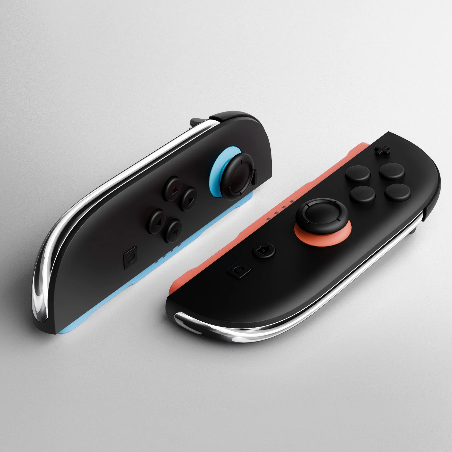 eXtremeRate Replacement Decorative Strips for Joycon 2 of Nintendo Switch 2 - Chrome Silver - Image 6