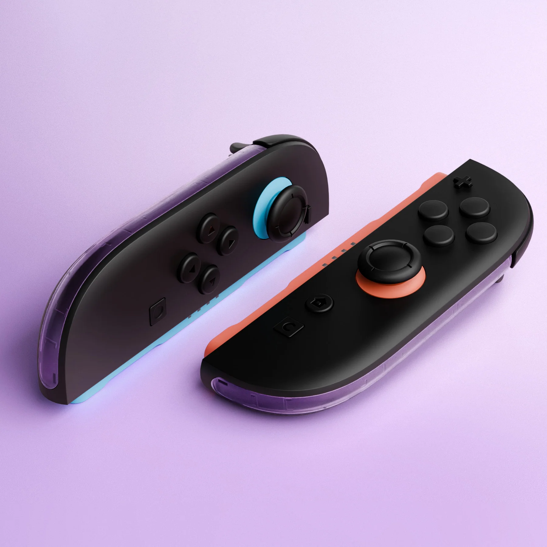 eXtremeRate Replacement Decorative Strips for Joycon 2 of Nintendo Switch 2 - Clear Atomic Purple - Image 6