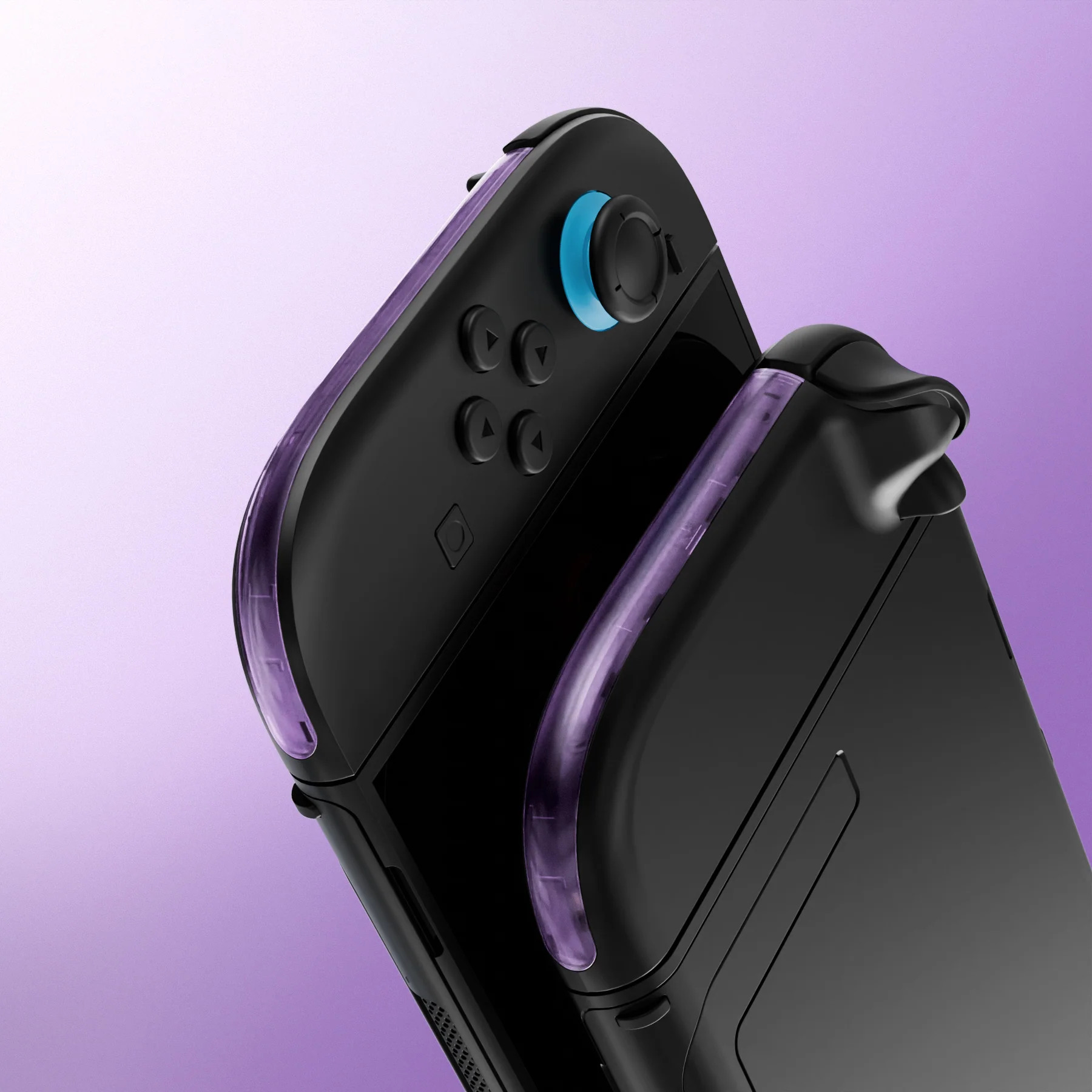 eXtremeRate Replacement Decorative Strips for Joycon 2 of Nintendo Switch 2 - Clear Atomic Purple - Image 7