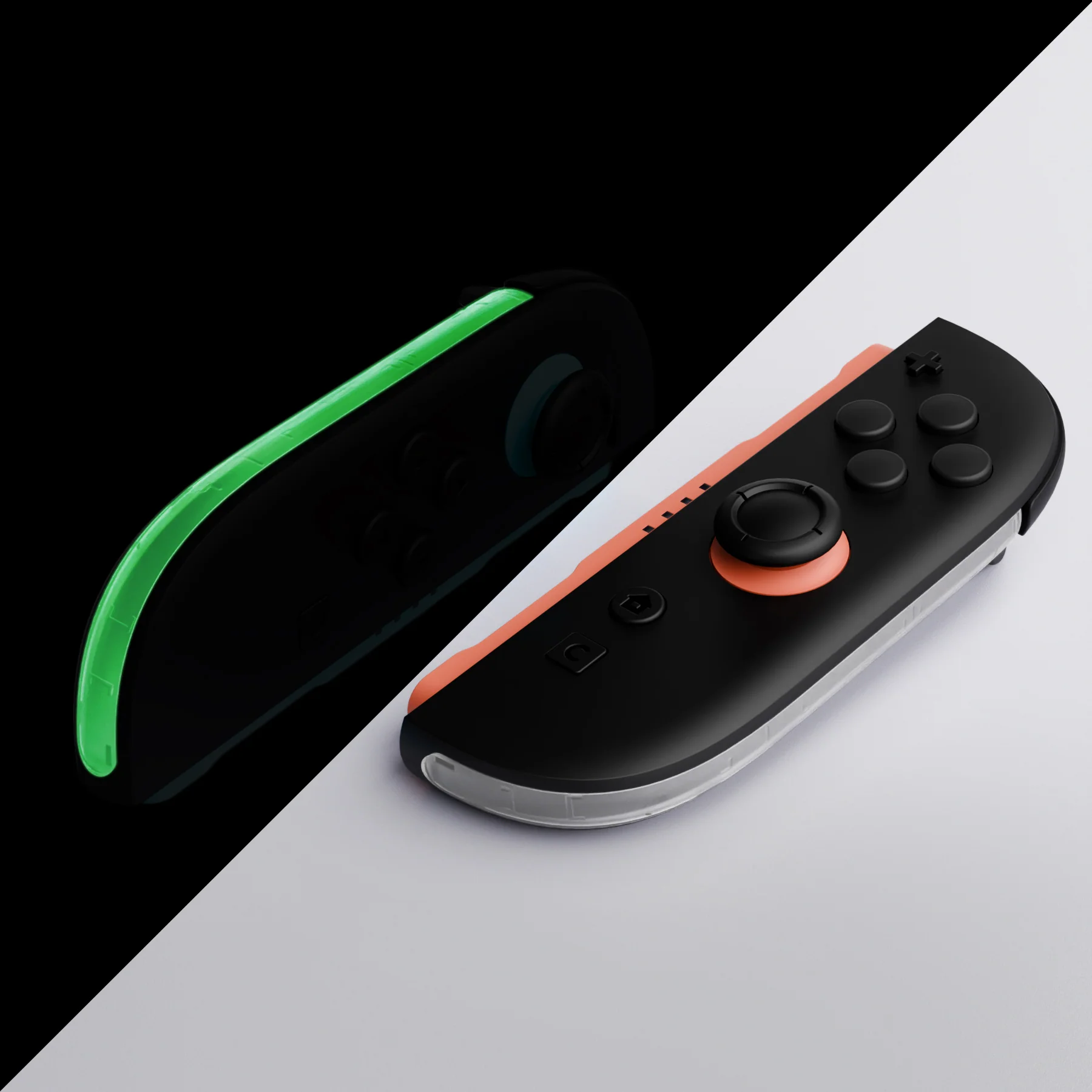 eXtremeRate Replacement Decorative Strips for Joycon 2 of Nintendo Switch 2 - Glow in Dark - Green - Image 6