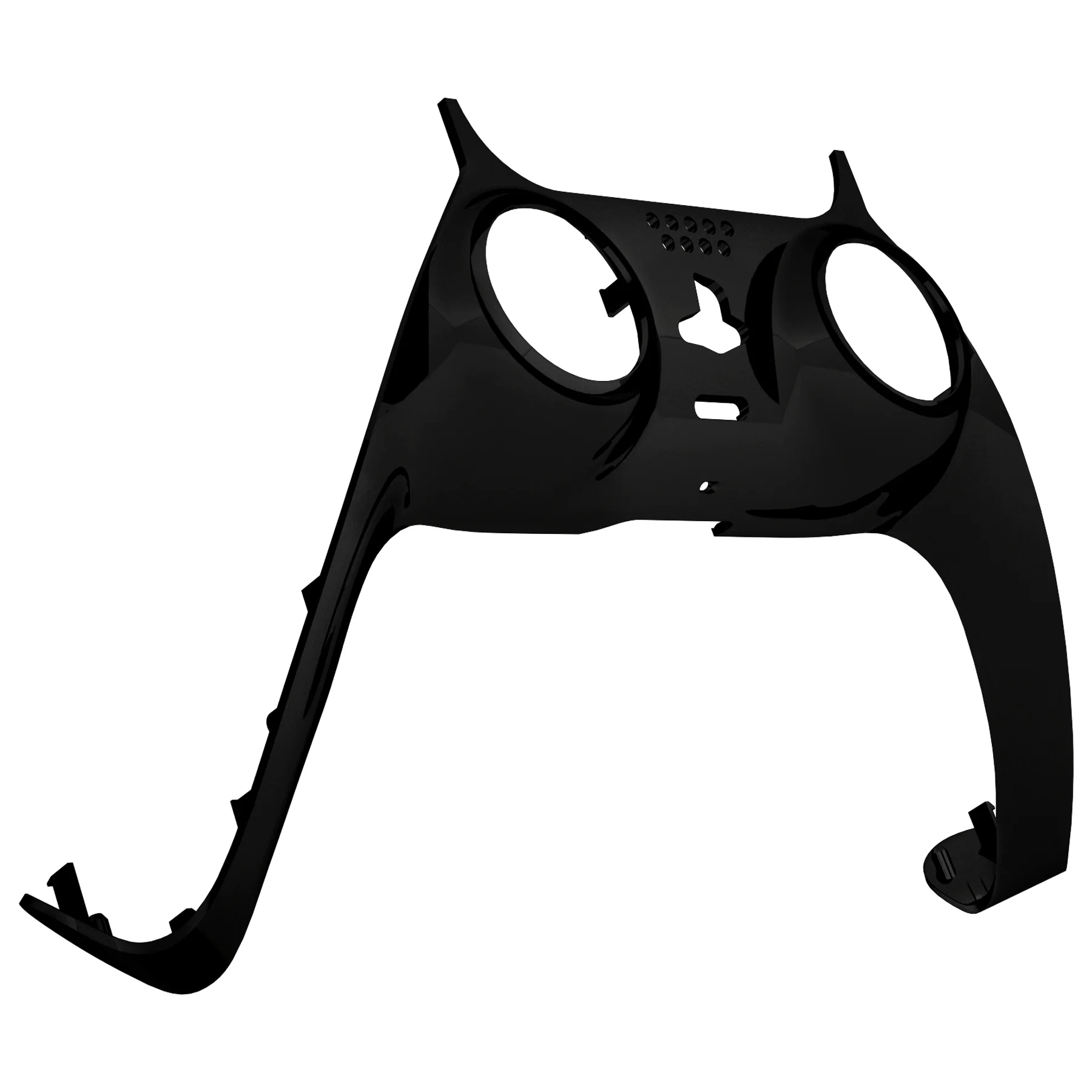 eXtremeRate Replacement Decorative Trim Shell with Accent Rings Compatible with PS5 Controller BDM-010/020/030/040/050 - Chrome Black - Image 9