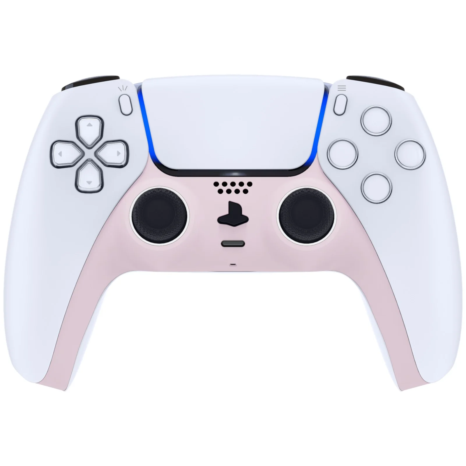 eXtremeRate Replacement Decorative Trim Shell with Accent Rings Compatible with PS5 Controller BDM-010/020/030/040/050 - Cherry Blossoms Pink - Image 2