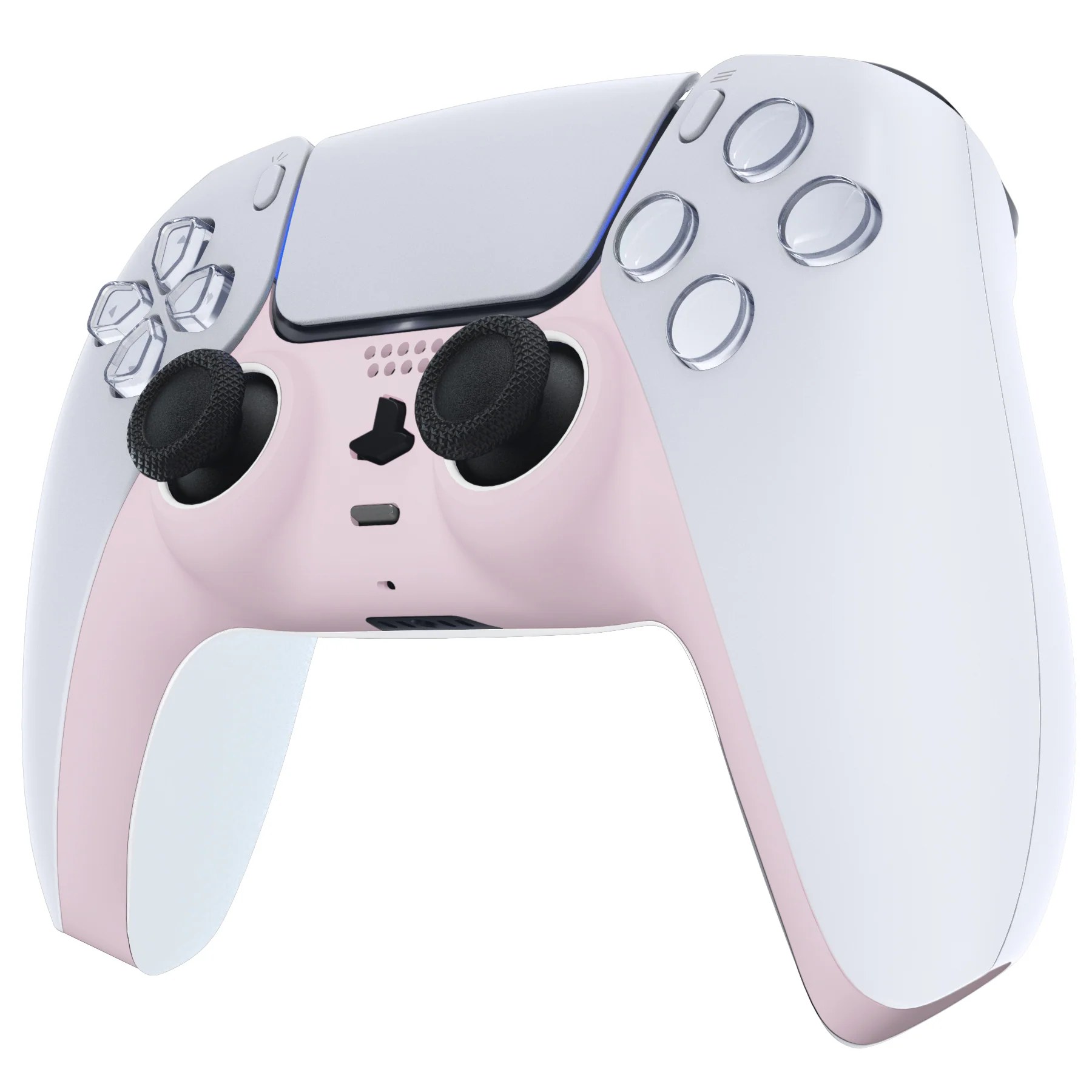 eXtremeRate Replacement Decorative Trim Shell with Accent Rings Compatible with PS5 Controller BDM-010/020/030/040/050 - Cherry Blossoms Pink - Image 4