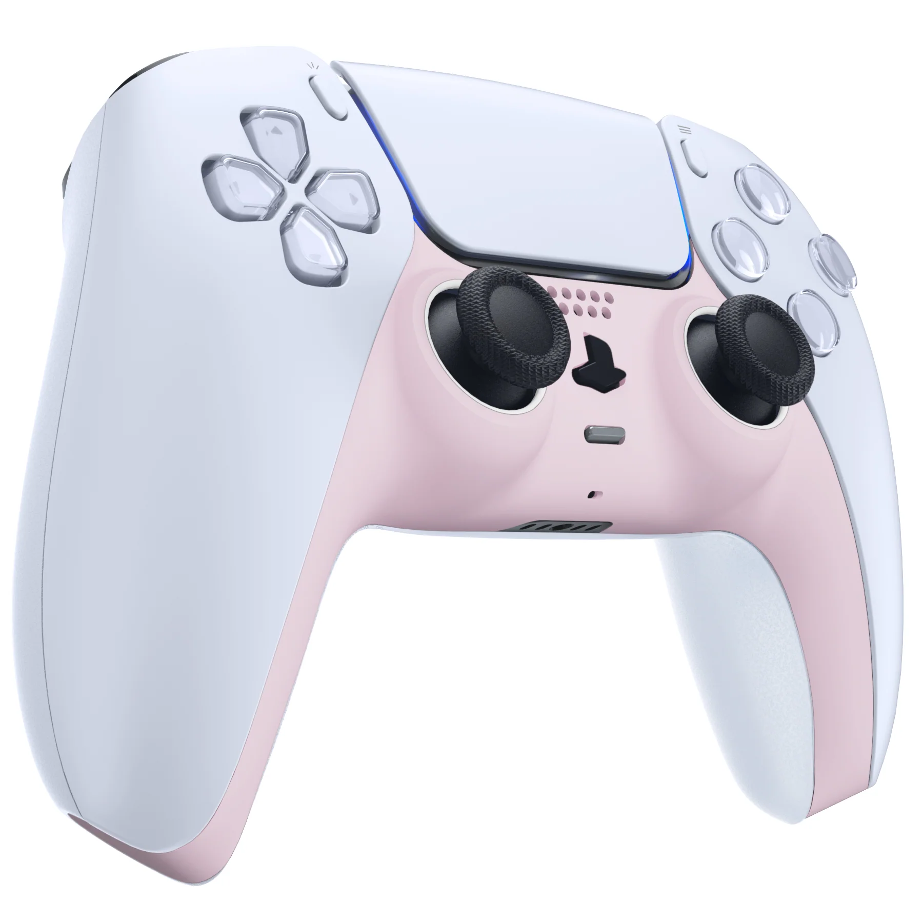 eXtremeRate Replacement Decorative Trim Shell with Accent Rings Compatible with PS5 Controller BDM-010/020/030/040/050 - Cherry Blossoms Pink - Image 5