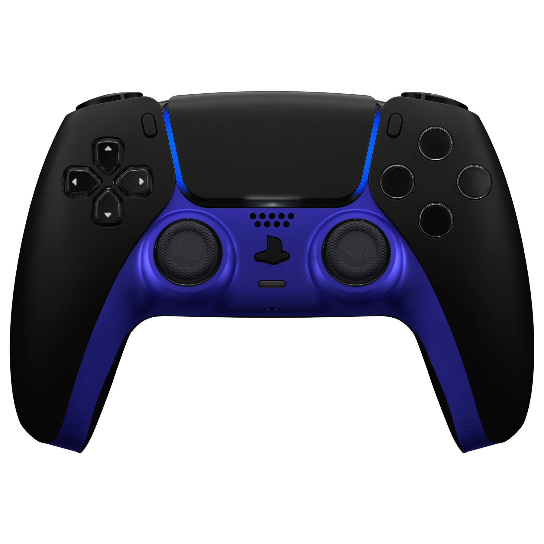 eXtremeRate Replacement Decorative Trim Shell with Accent Rings Compatible with PS5 Controller BDM-010/020/030/040/050 - Cobalt Blue - Image 6