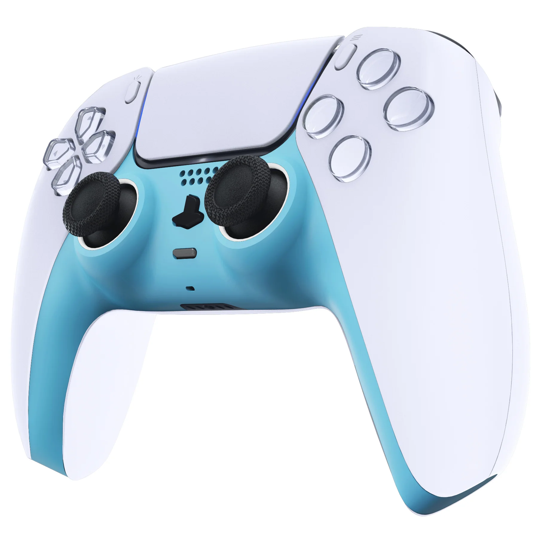 eXtremeRate Replacement Decorative Trim Shell with Accent Rings Compatible with PS5 Controller BDM-010/020/030/040/050 - Heaven Blue - Image 4
