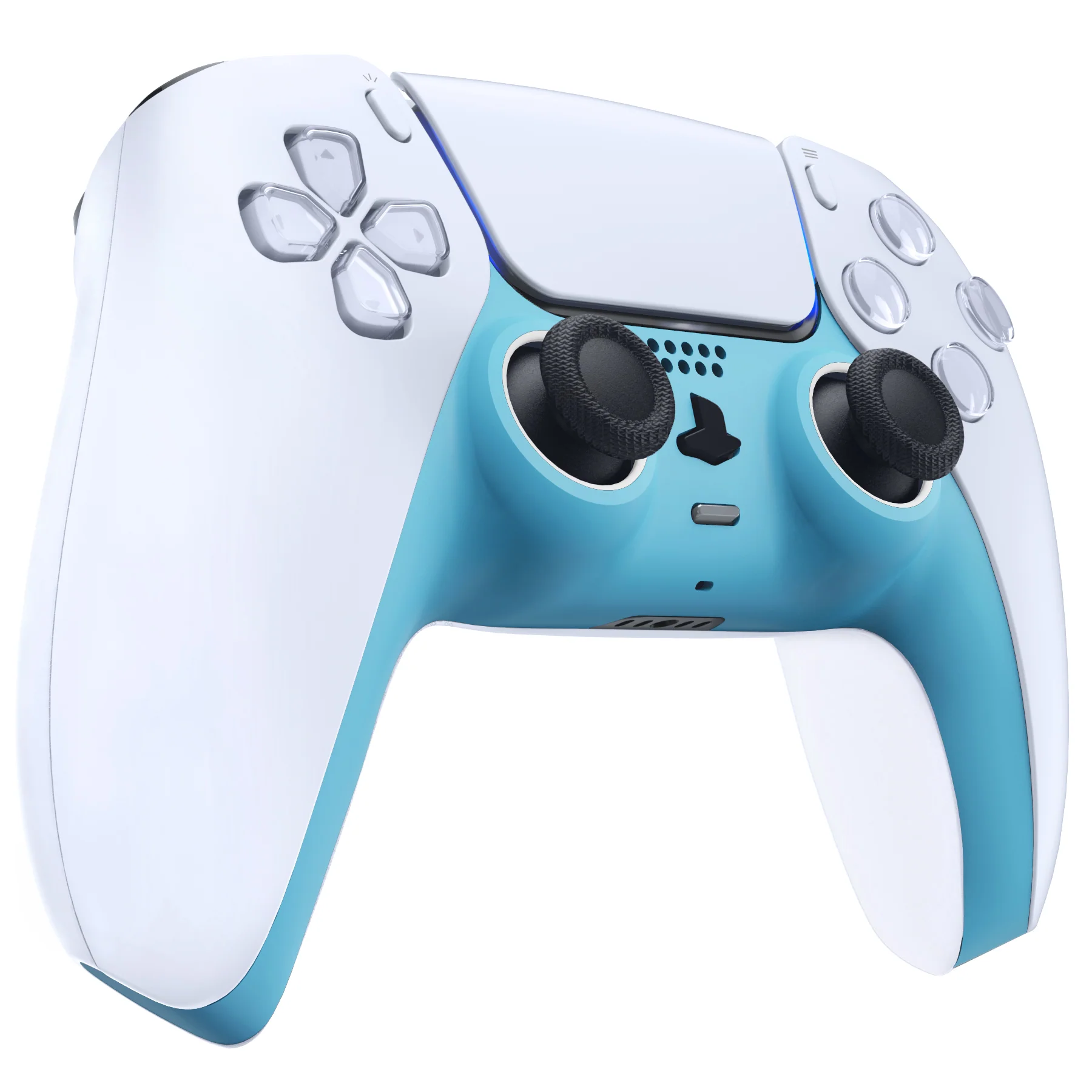 eXtremeRate Replacement Decorative Trim Shell with Accent Rings Compatible with PS5 Controller BDM-010/020/030/040/050 - Heaven Blue - Image 5