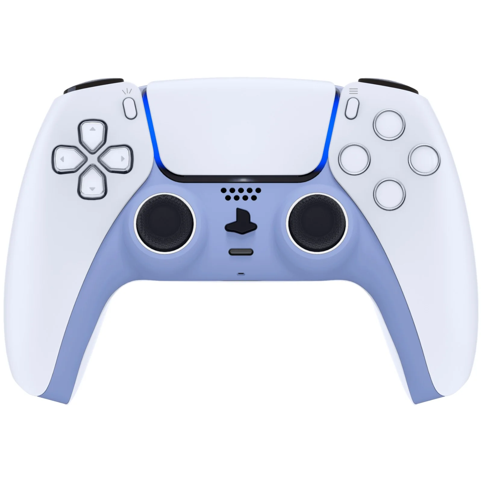 eXtremeRate Replacement Decorative Trim Shell with Accent Rings Compatible with PS5 Controller BDM-010/020/030/040/050 - Light Violet - Image 2