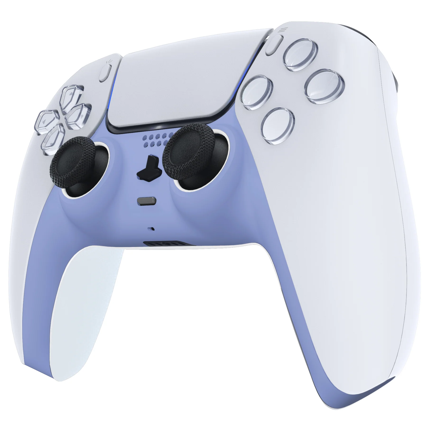 eXtremeRate Replacement Decorative Trim Shell with Accent Rings Compatible with PS5 Controller BDM-010/020/030/040/050 - Light Violet - Image 4