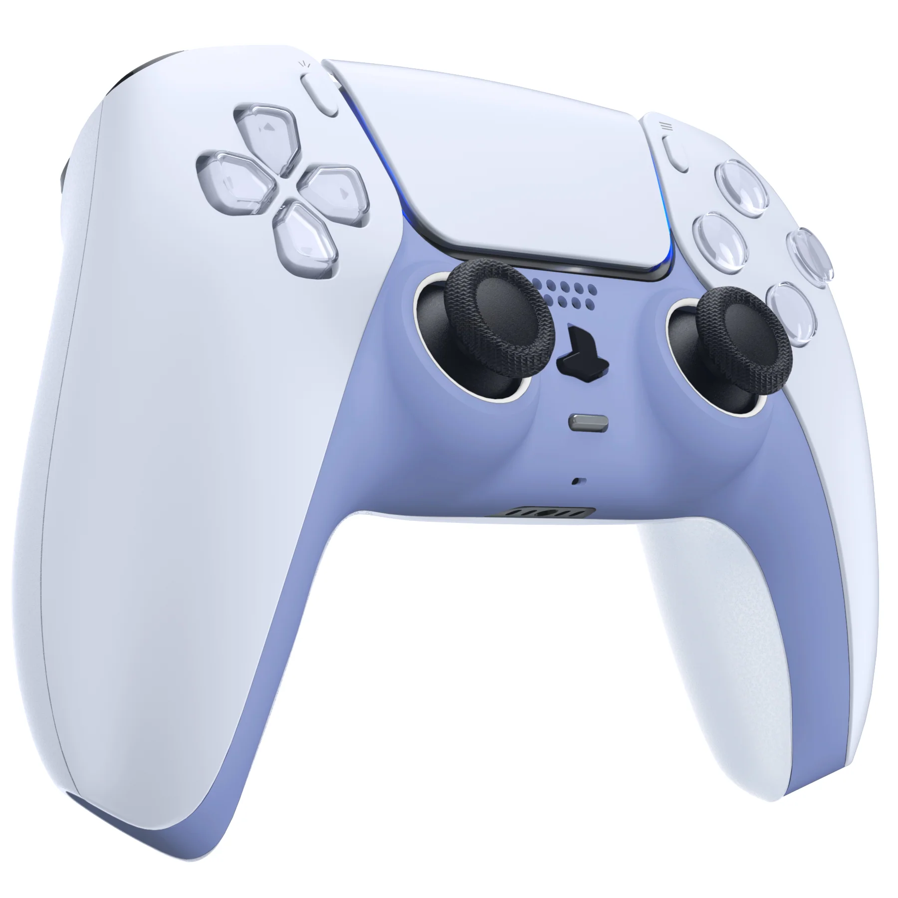 eXtremeRate Replacement Decorative Trim Shell with Accent Rings Compatible with PS5 Controller BDM-010/020/030/040/050 - Light Violet - Image 5