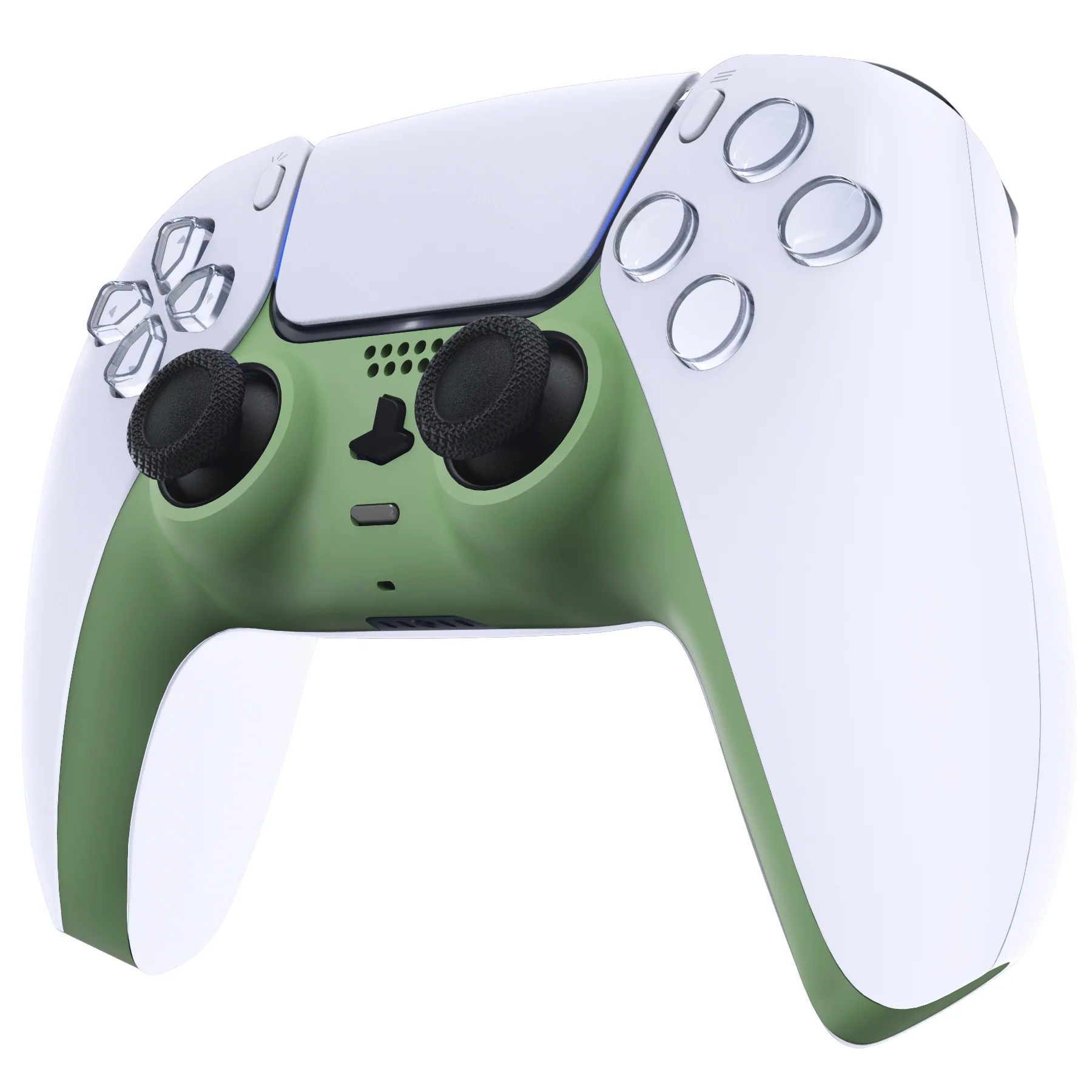 eXtremeRate Replacement Decorative Trim Shell with Accent Rings Compatible with PS5 Controller BDM-010/020/030/040/050 - Matcha Green - Image 4
