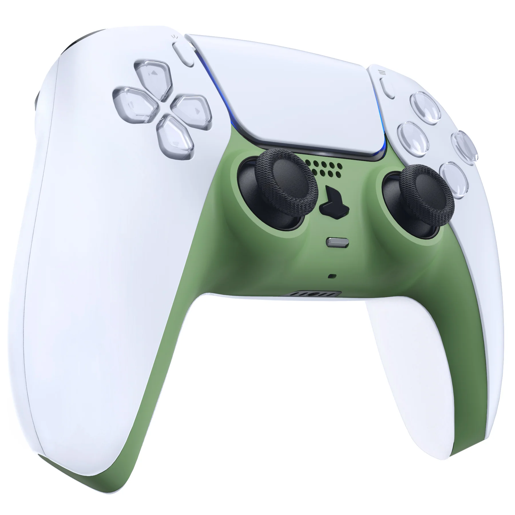 eXtremeRate Replacement Decorative Trim Shell with Accent Rings Compatible with PS5 Controller BDM-010/020/030/040/050 - Matcha Green - Image 5