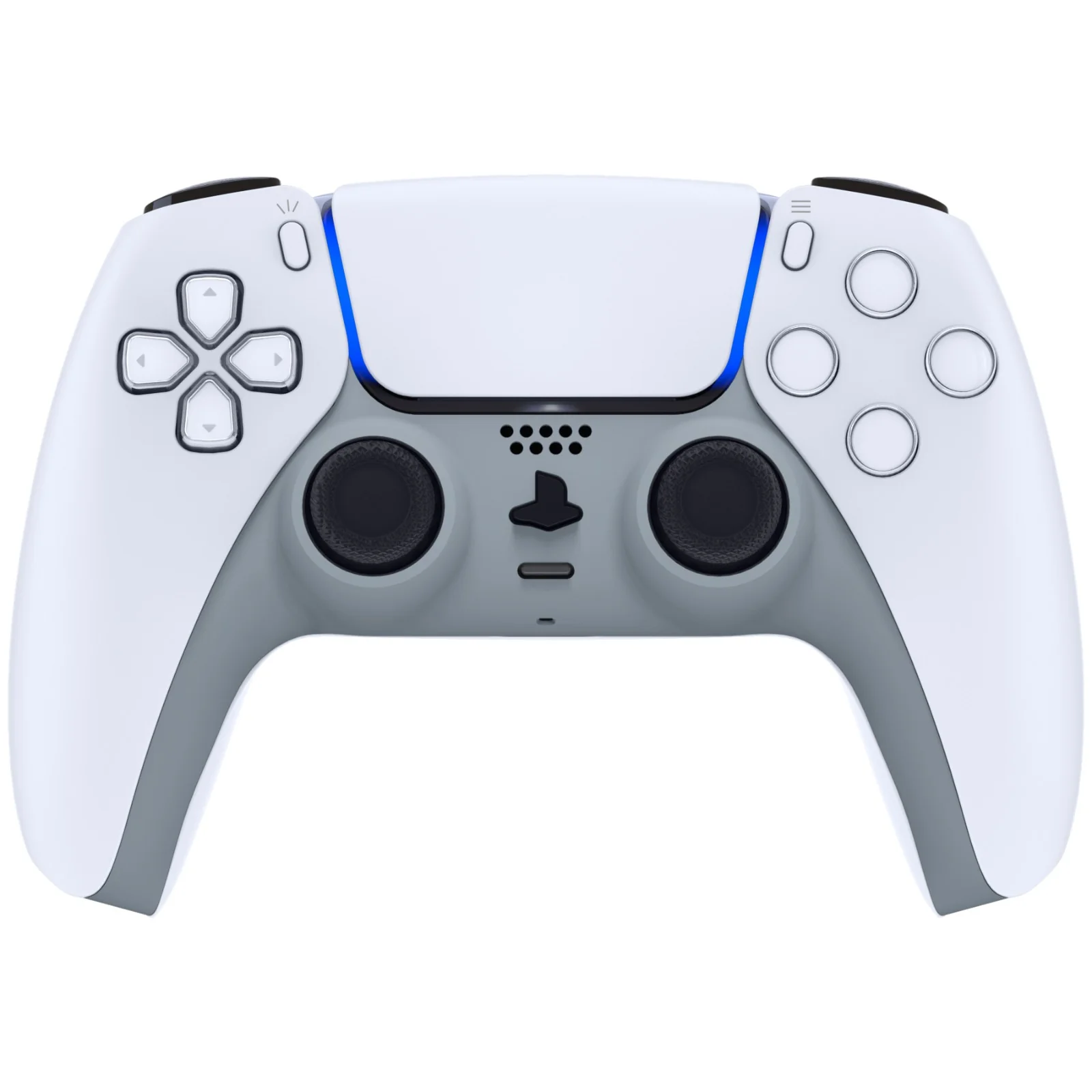 eXtremeRate Replacement Decorative Trim Shell with Accent Rings Compatible with PS5 Controller BDM-010/020/030/040/050 - New Hope Gray - Image 2