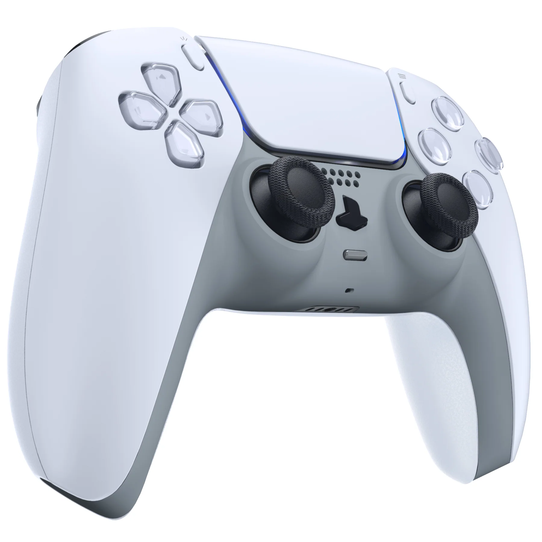 eXtremeRate Replacement Decorative Trim Shell with Accent Rings Compatible with PS5 Controller BDM-010/020/030/040/050 - New Hope Gray - Image 5