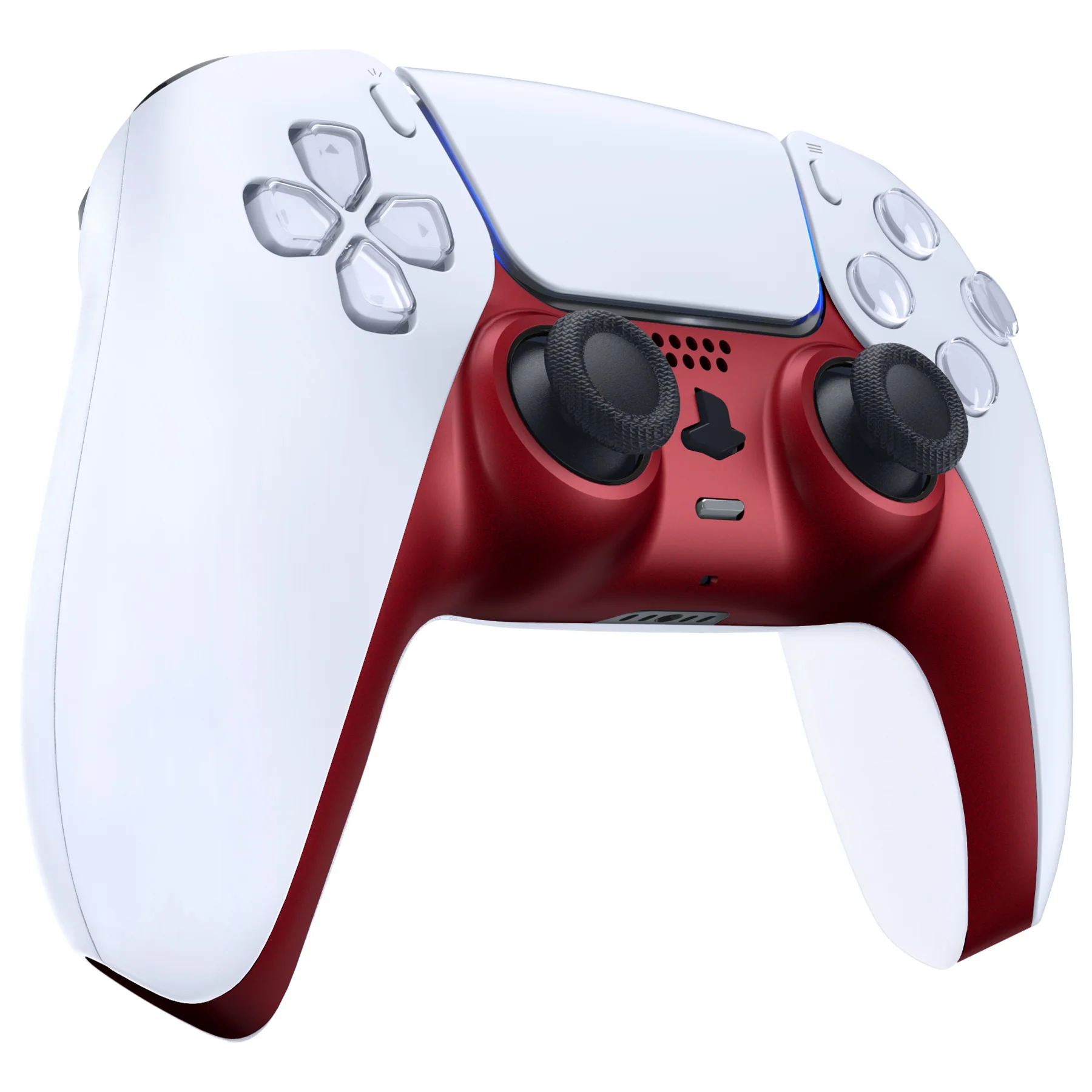 eXtremeRate Replacement Decorative Trim Shell with Accent Rings Compatible with PS5 Controller BDM-010/020/030/040/050 - Volcanic Red - Image 5