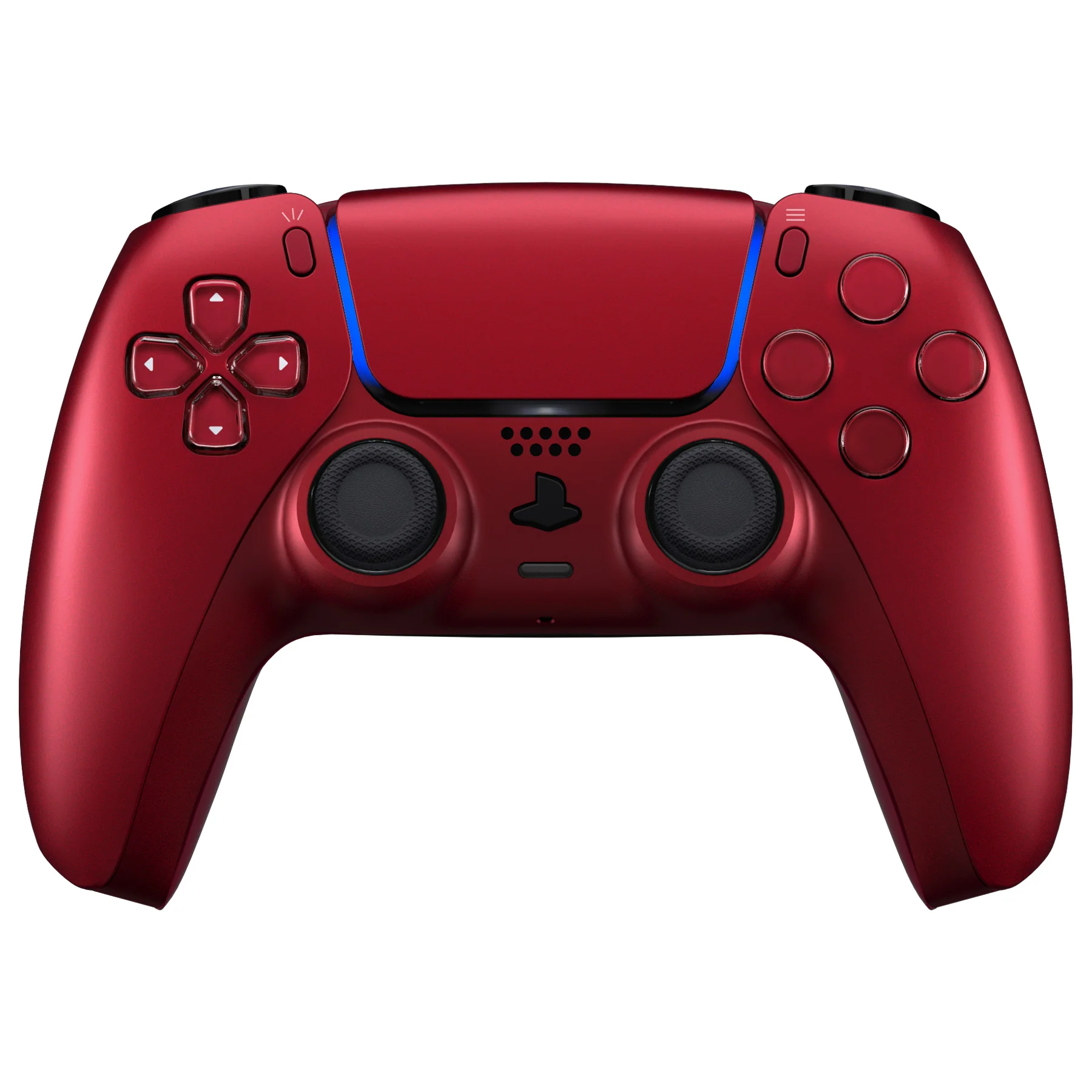 eXtremeRate Replacement Decorative Trim Shell with Accent Rings Compatible with PS5 Controller BDM-010/020/030/040/050 - Volcanic Red - Image 7