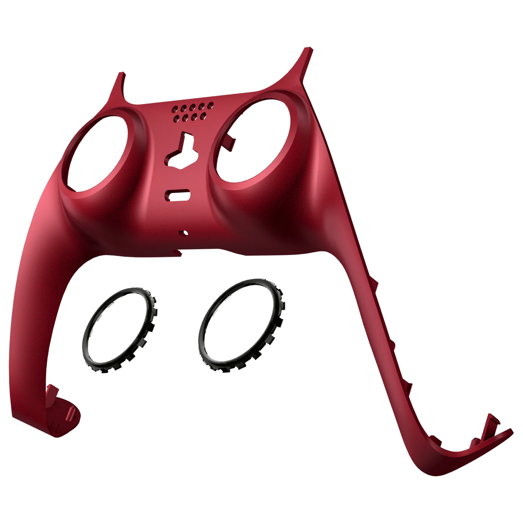 eXtremeRate Replacement Decorative Trim Shell with Accent Rings Compatible with PS5 Controller BDM-010/020/030/040/050 - Volcanic Red - Image 8