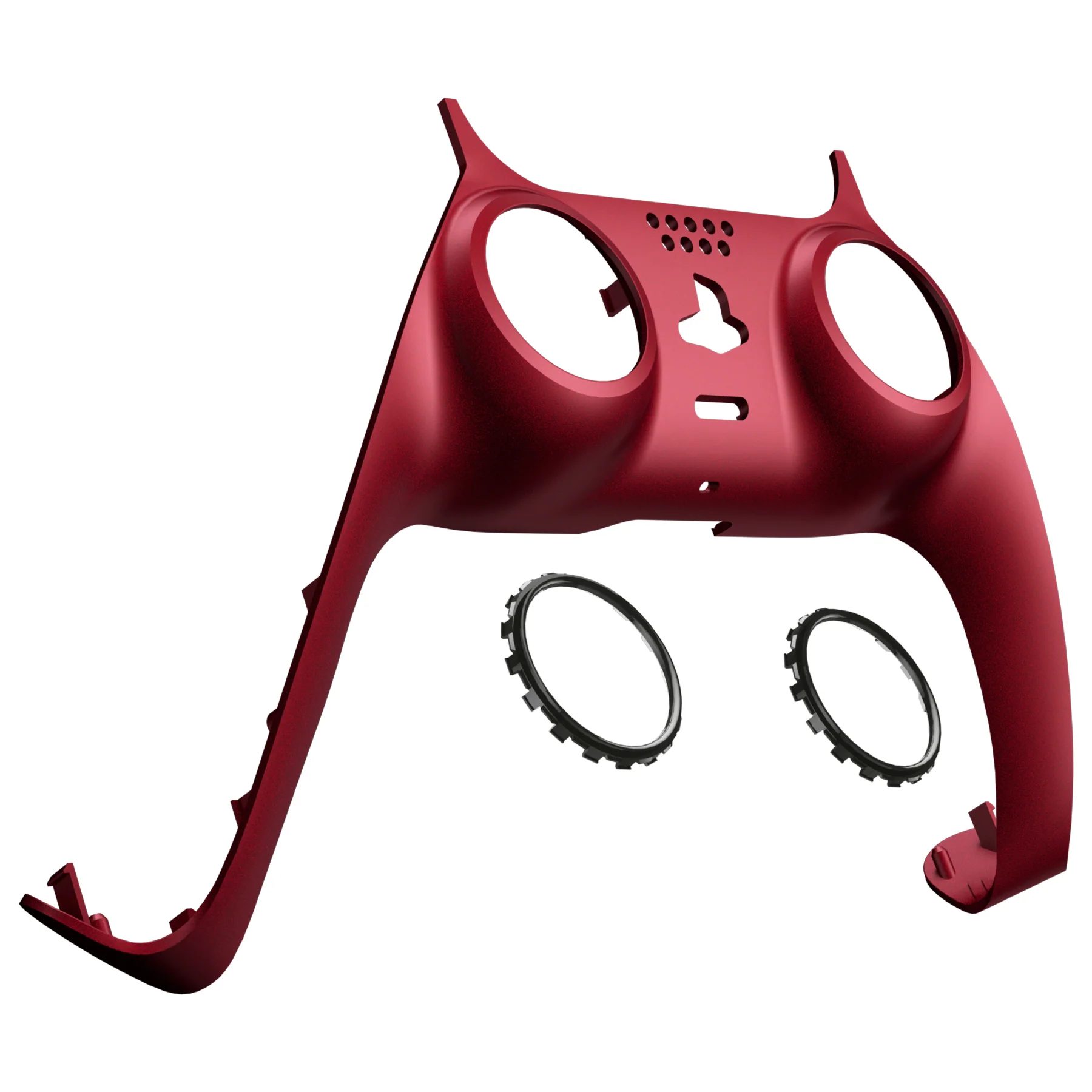 eXtremeRate Replacement Decorative Trim Shell with Accent Rings Compatible with PS5 Controller BDM-010/020/030/040/050 - Volcanic Red - Image 9