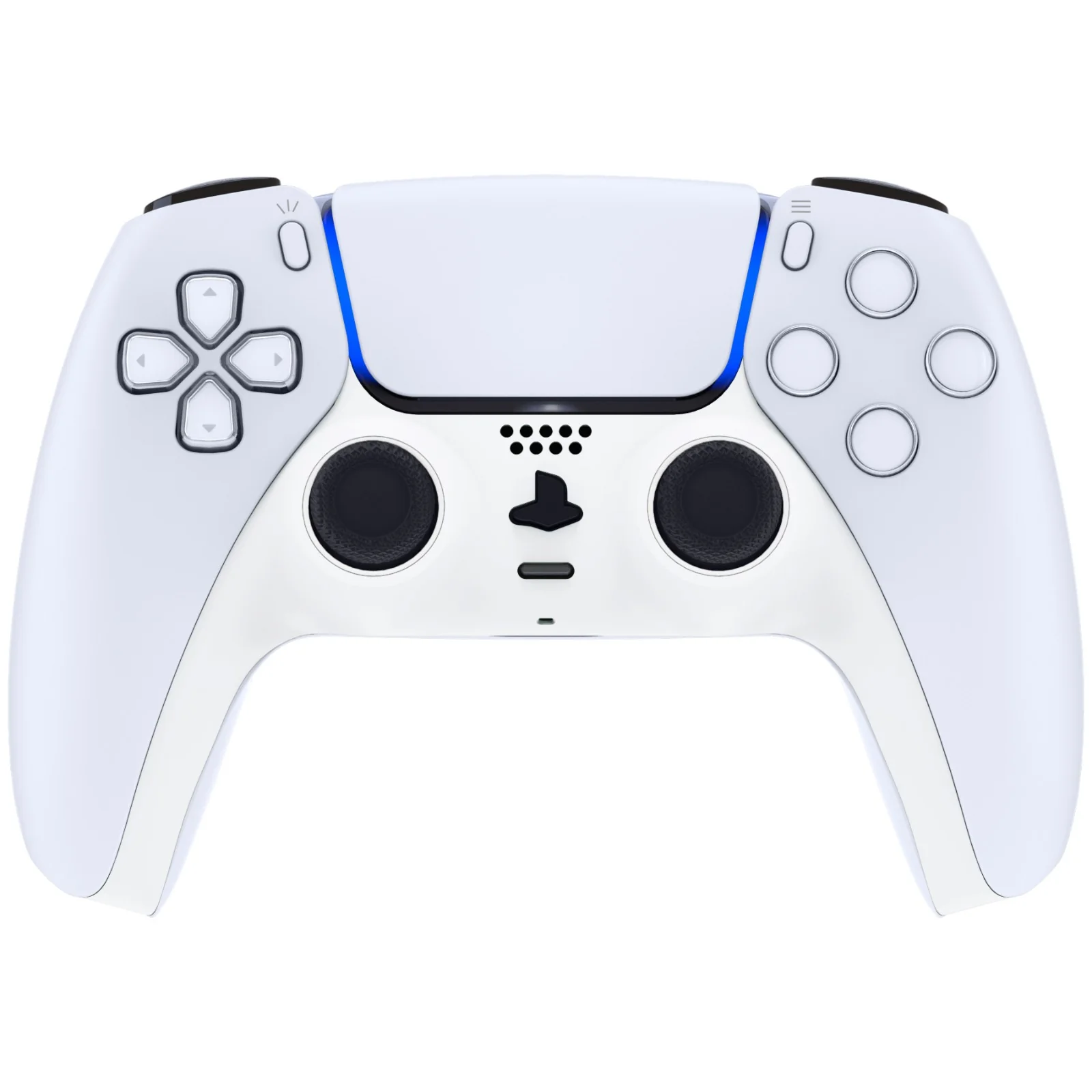 eXtremeRate Replacement Decorative Trim Shell with Accent Rings Compatible with PS5 Controller BDM-010/020/030/040/050 - White - Image 2