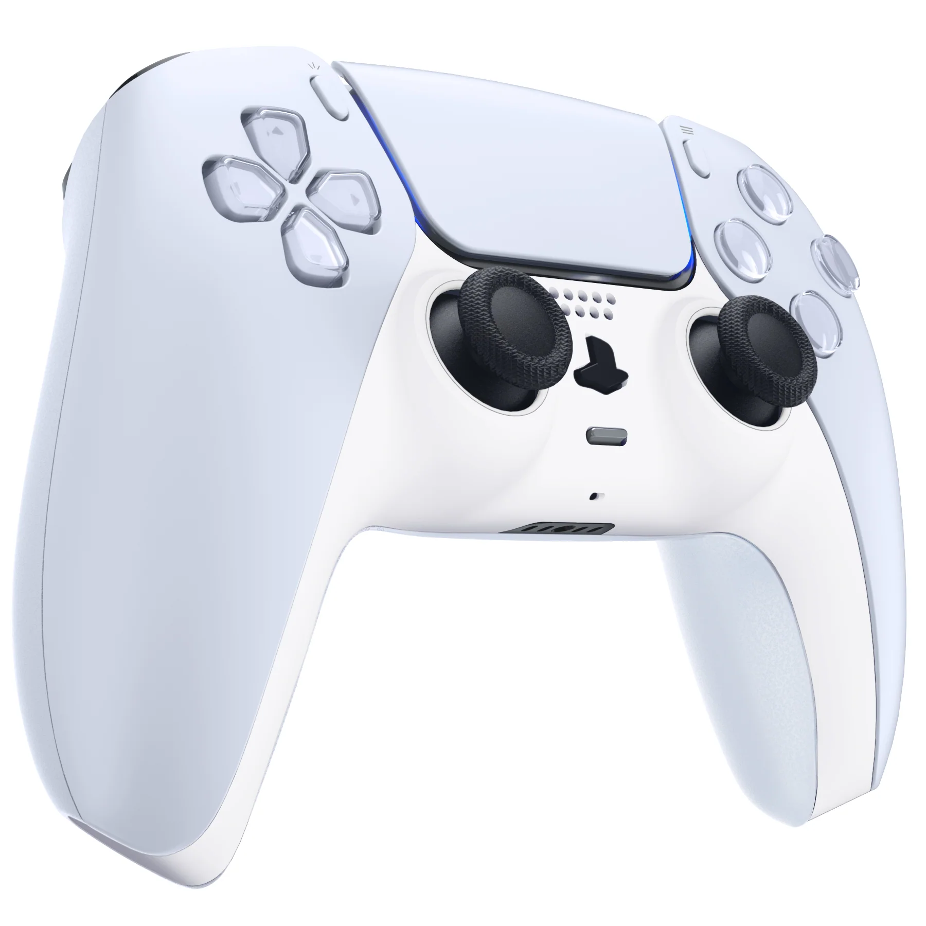 eXtremeRate Replacement Decorative Trim Shell with Accent Rings Compatible with PS5 Controller BDM-010/020/030/040/050 - White - Image 5