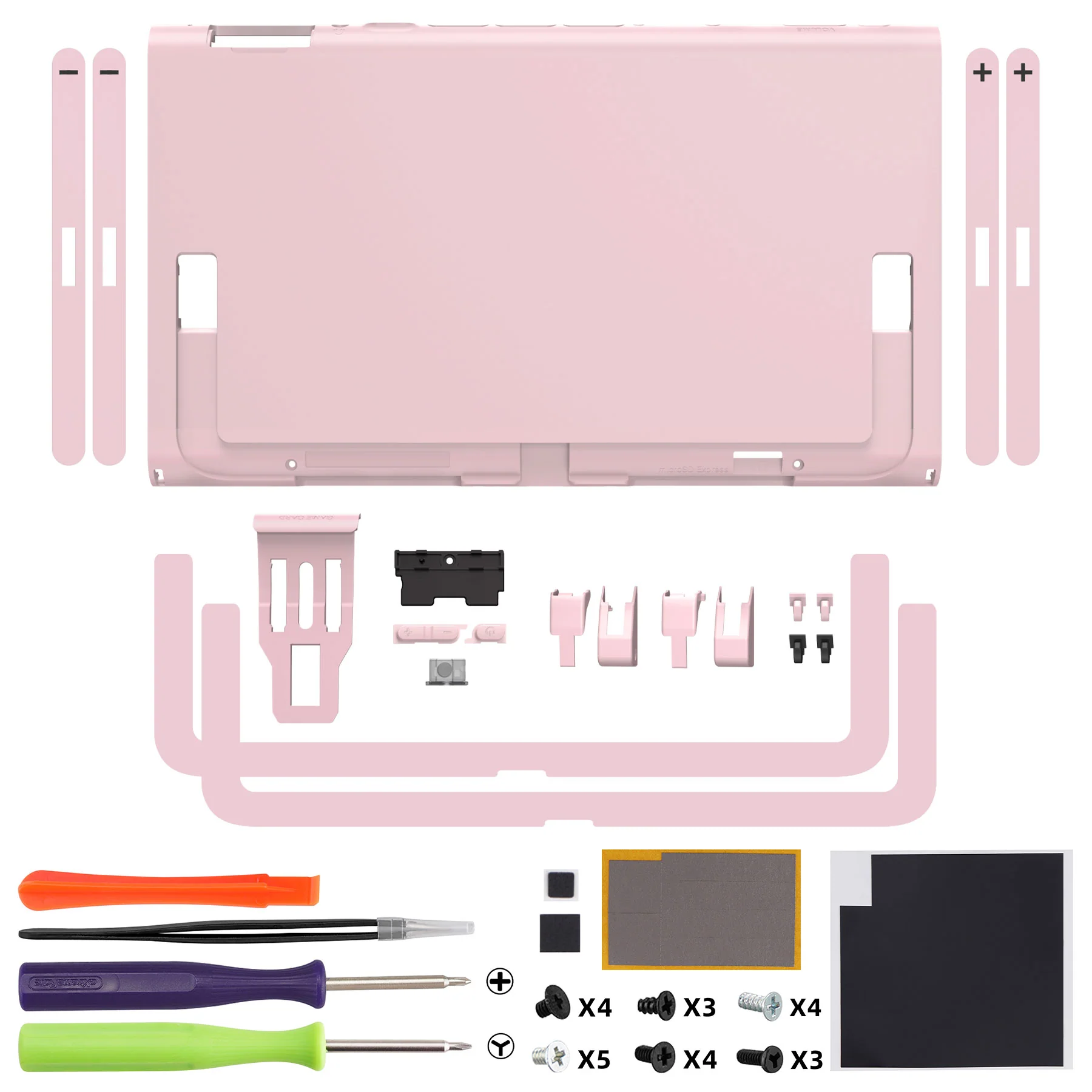 eXtremeRate Replacement DIY Rear Back Plate for Nintendo Switch 2 Handheld Console  (Without Kickstand) - Cherry Blossoms Pink - Image 2