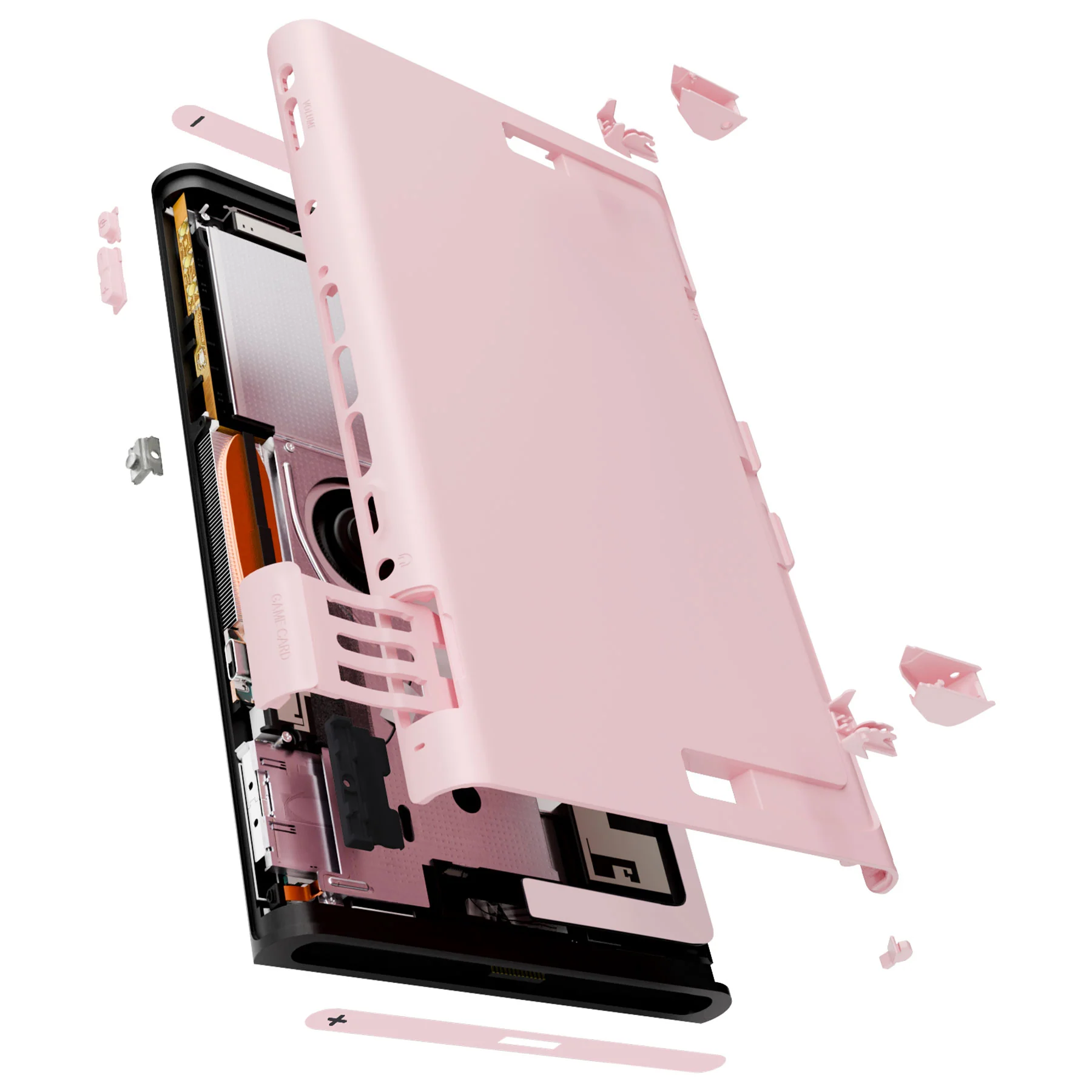 eXtremeRate Replacement DIY Rear Back Plate for Nintendo Switch 2 Handheld Console  (Without Kickstand) - Cherry Blossoms Pink - Image 4