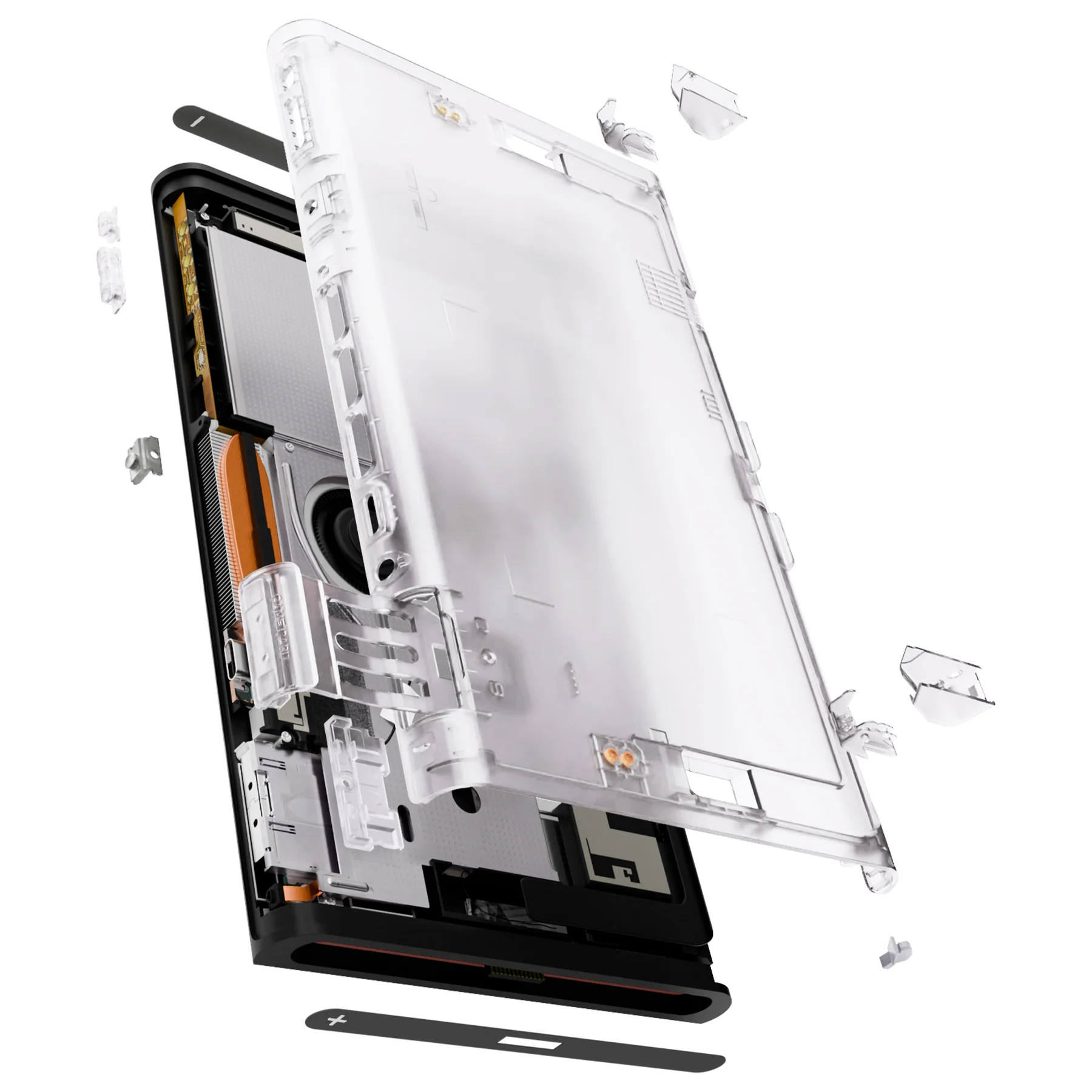 eXtremeRate Replacement DIY Rear Back Plate for Nintendo Switch 2 Handheld Console  (Without Kickstand) - Clear - Image 4