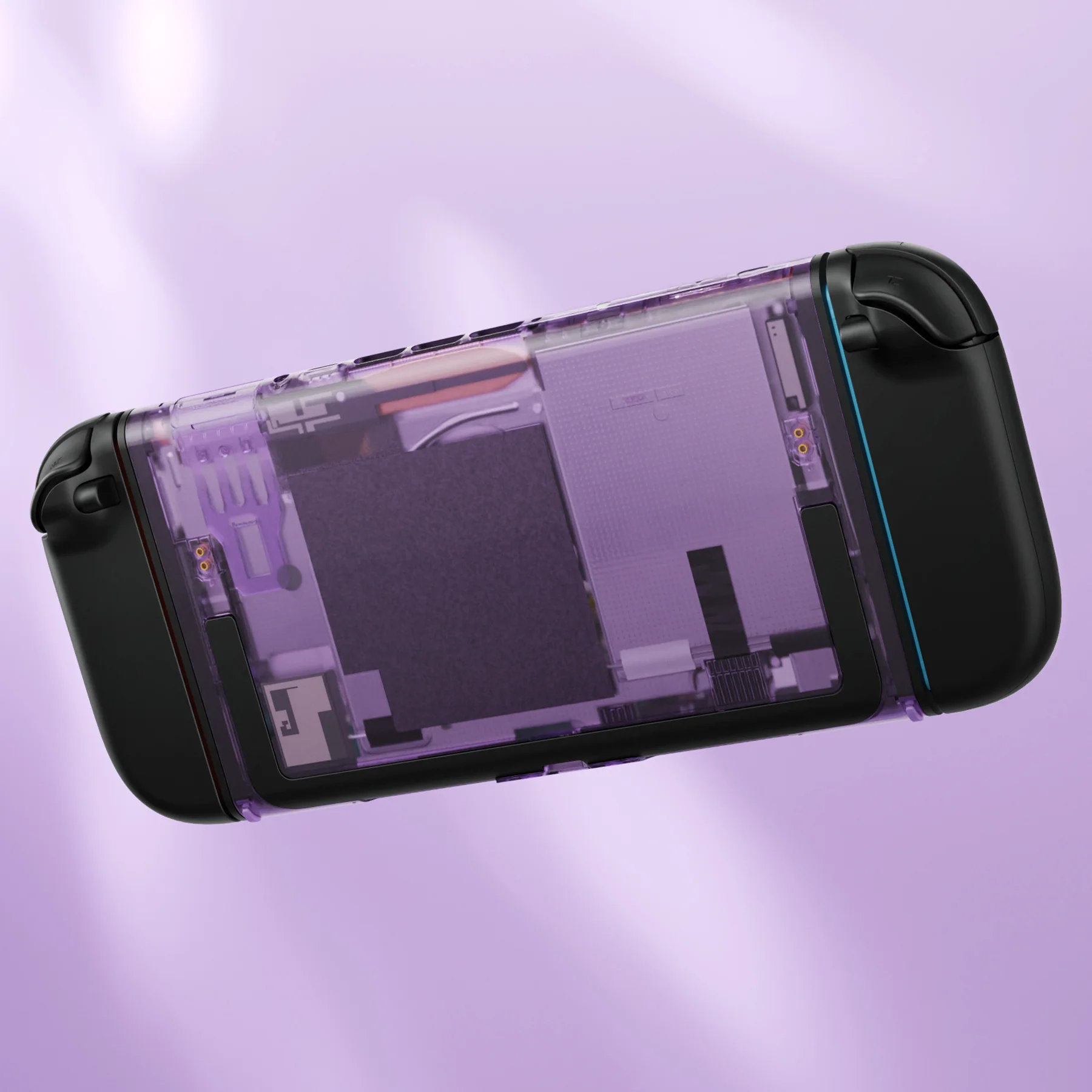 eXtremeRate Replacement DIY Rear Back Plate for Nintendo Switch 2 Handheld Console  (Without Kickstand) - Clear Atomic Purple - Image 7