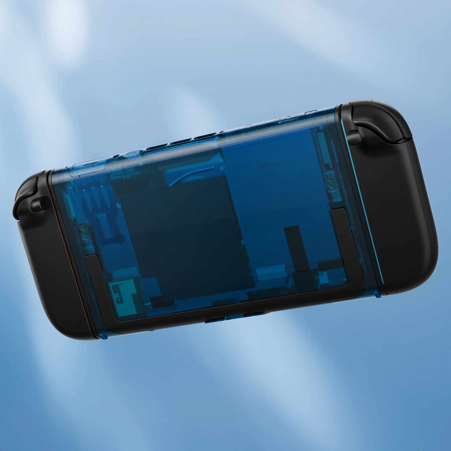 eXtremeRate Replacement DIY Rear Back Plate for Nintendo Switch 2 Handheld Console  (Without Kickstand) - Clear Blue - Image 7