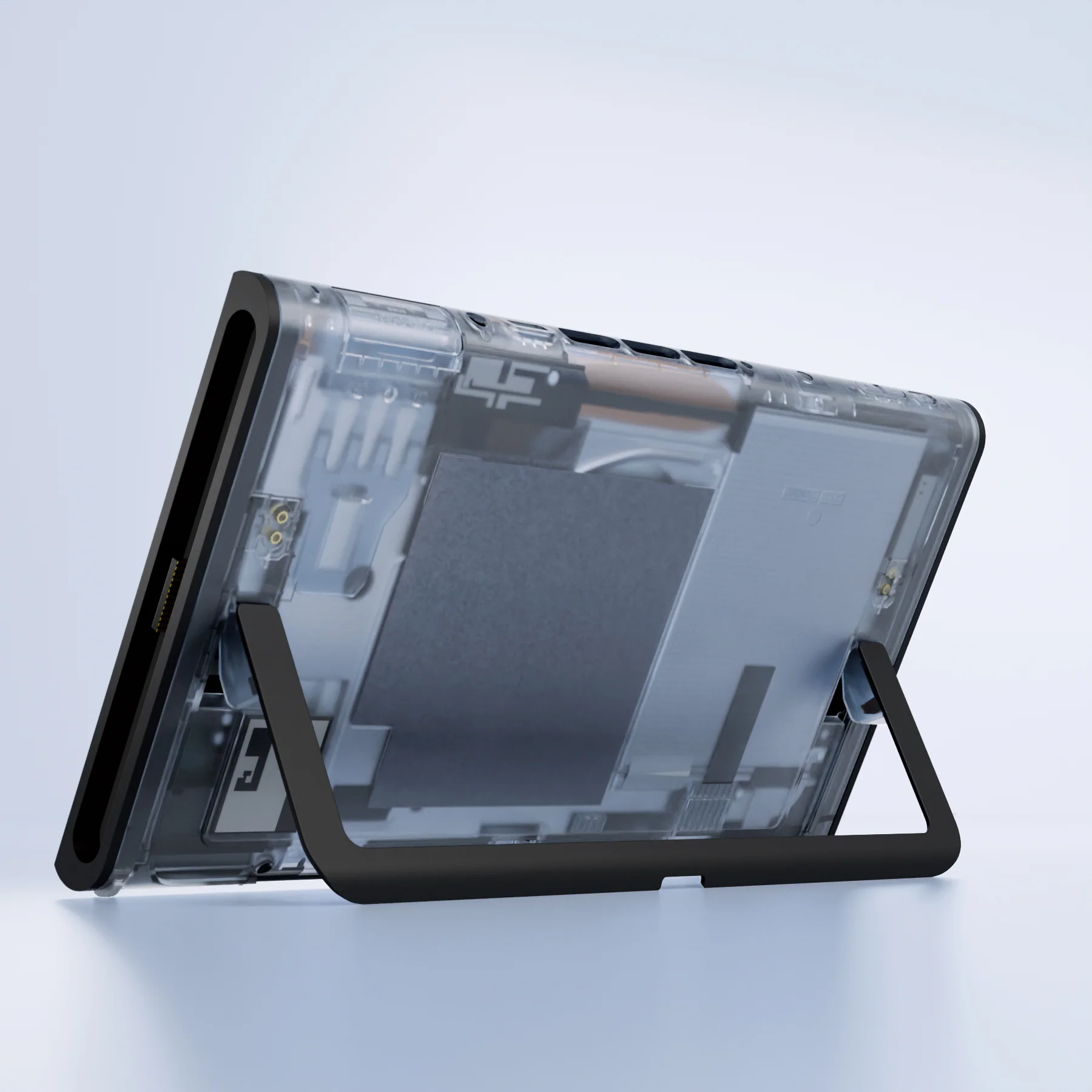 eXtremeRate Replacement DIY Rear Back Plate for Nintendo Switch 2 Handheld Console  (Without Kickstand) - Clear Glacier Blue - Image 5