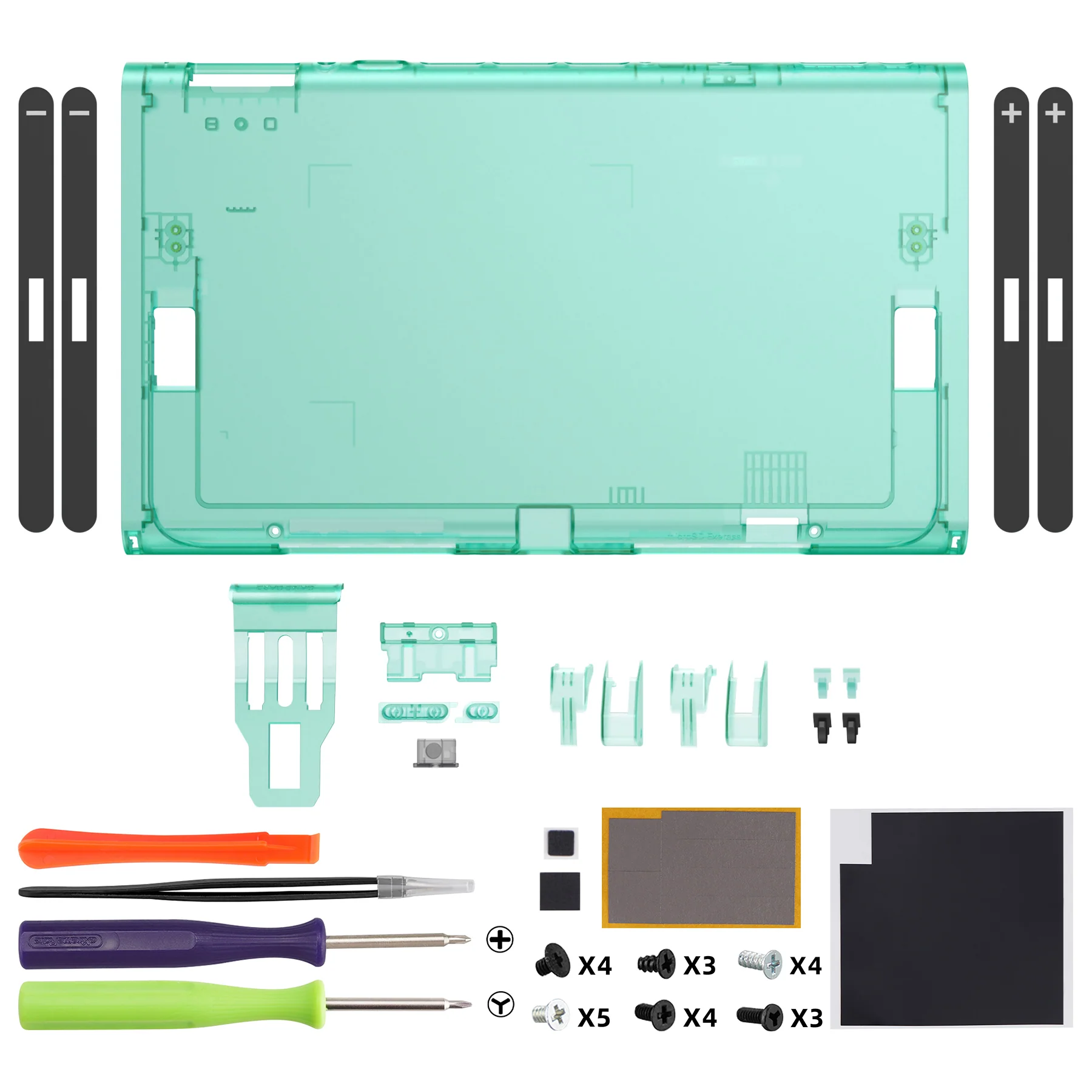 eXtremeRate Replacement DIY Rear Back Plate for Nintendo Switch 2 Handheld Console  (Without Kickstand) - Emerald Green - Image 2