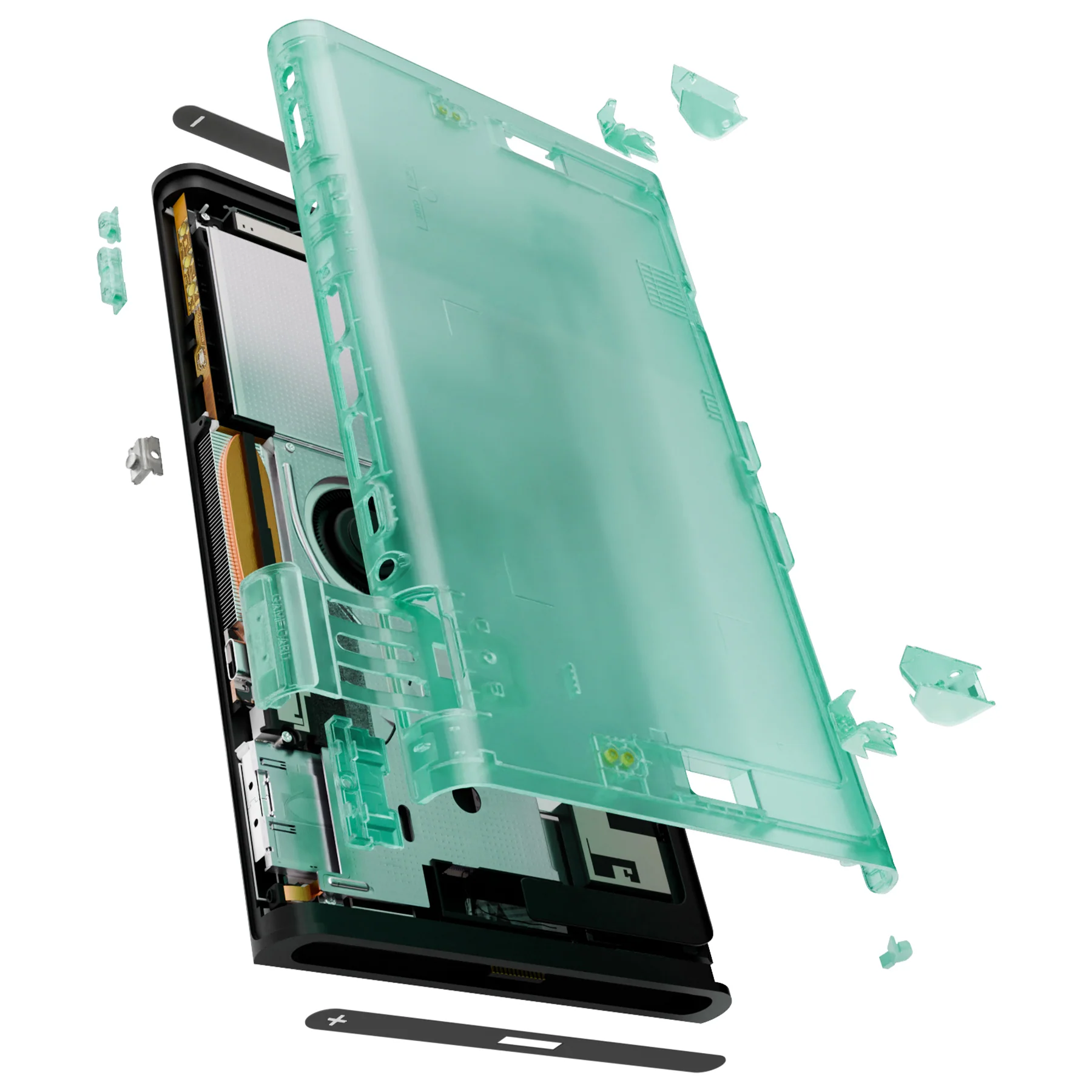 eXtremeRate Replacement DIY Rear Back Plate for Nintendo Switch 2 Handheld Console  (Without Kickstand) - Emerald Green - Image 4