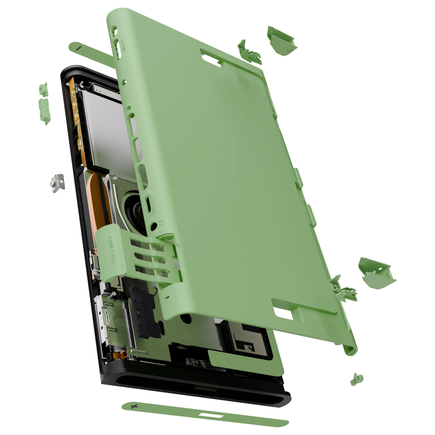 eXtremeRate Replacement DIY Rear Back Plate for Nintendo Switch 2 Handheld Console  (Without Kickstand) - Matcha Green - Image 4