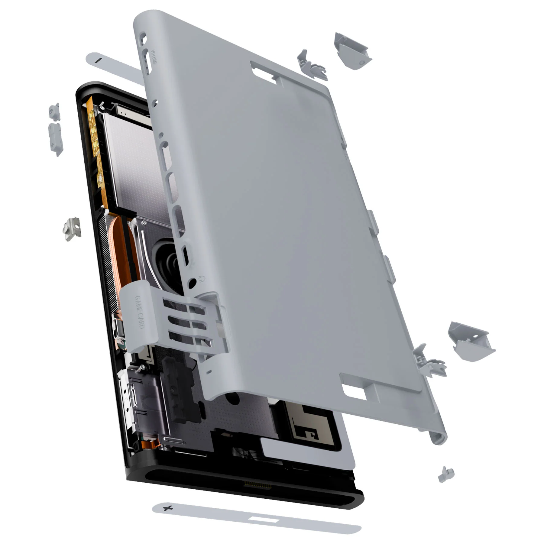 eXtremeRate Replacement DIY Rear Back Plate for Nintendo Switch 2 Handheld Console  (Without Kickstand) - New Hope Gray - Image 4