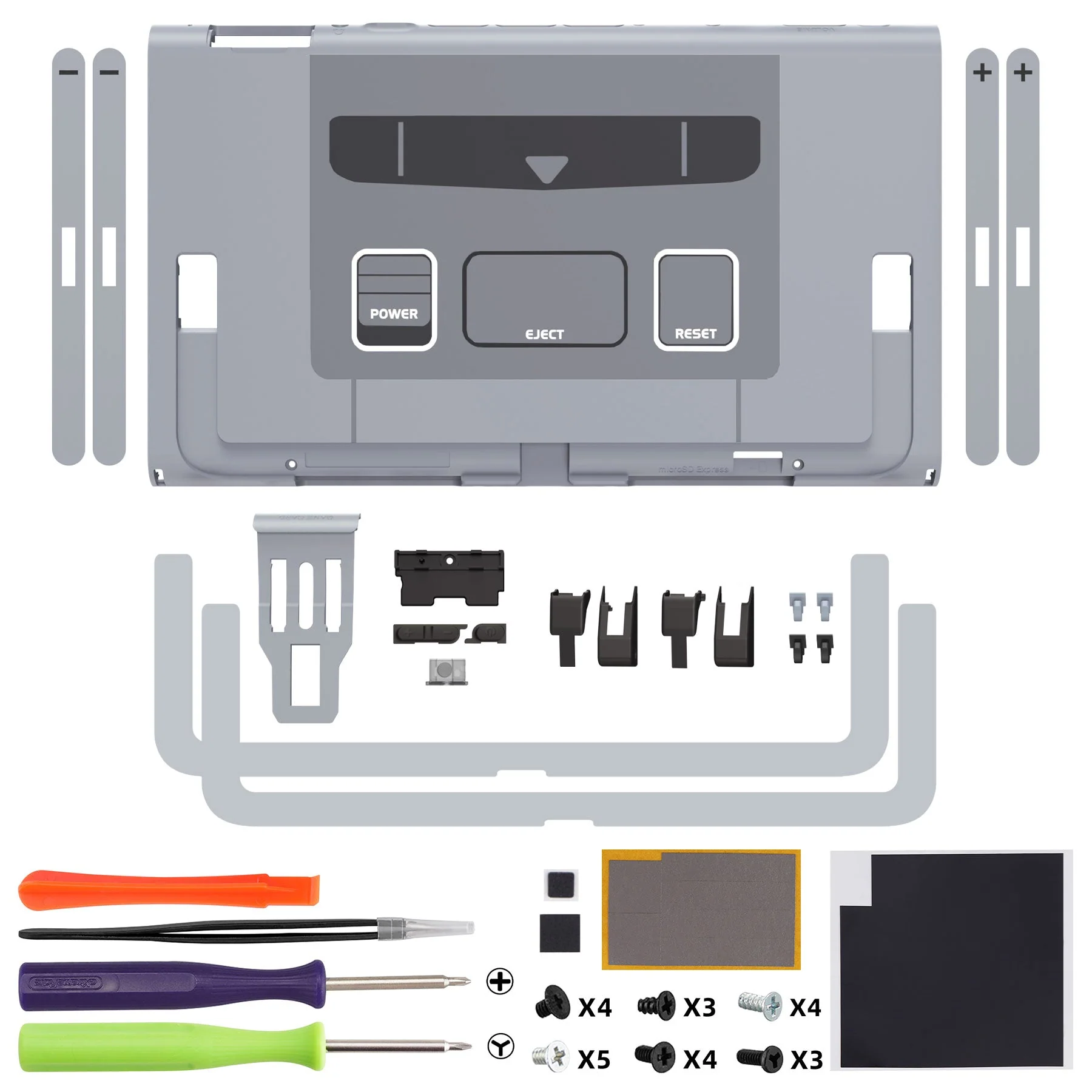 eXtremeRate Replacement DIY Rear Back Plate for Nintendo Switch 2 Handheld Console  (Without Kickstand) - SFC SNES Classic EU Style - Image 2