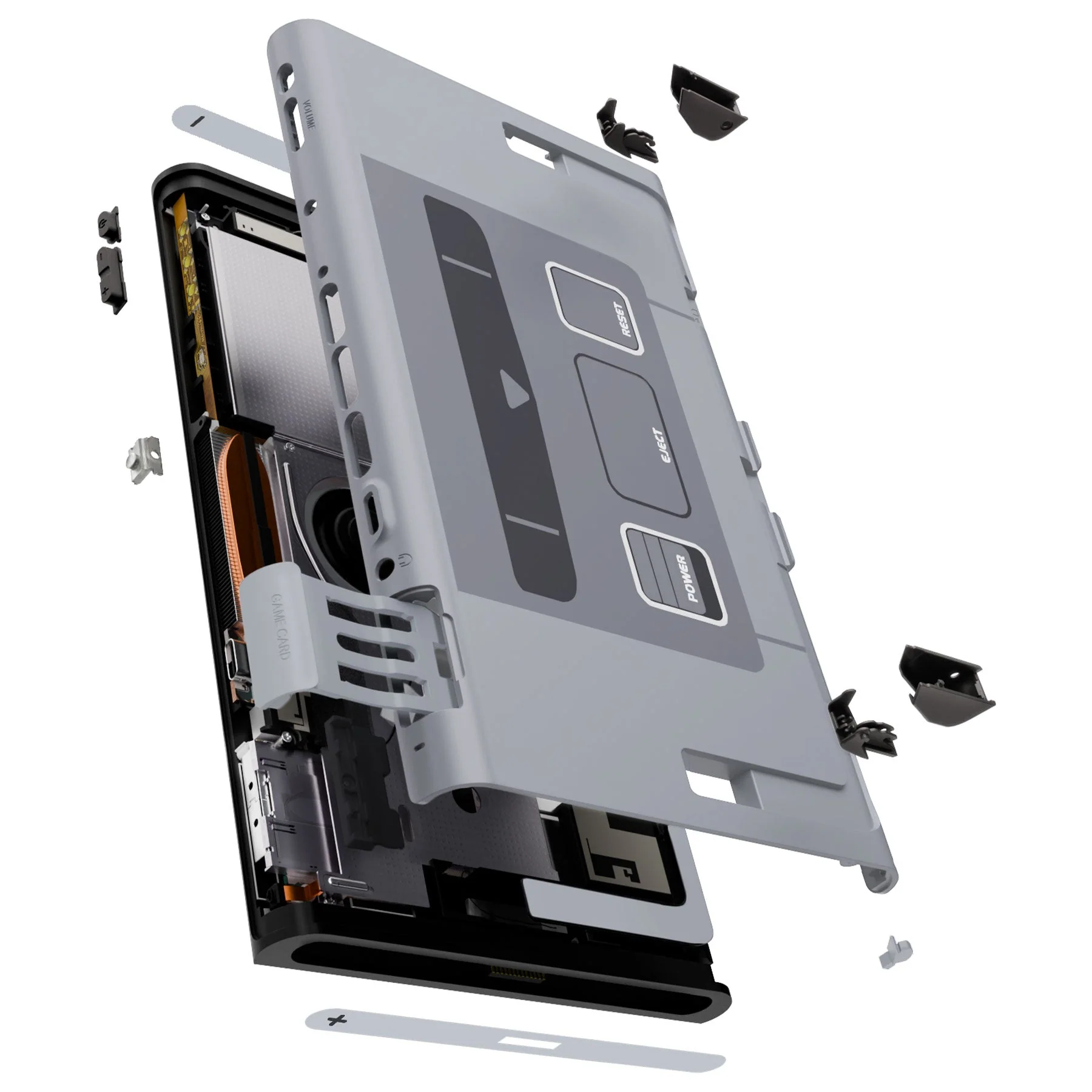 eXtremeRate Replacement DIY Rear Back Plate for Nintendo Switch 2 Handheld Console  (Without Kickstand) - SFC SNES Classic EU Style - Image 4