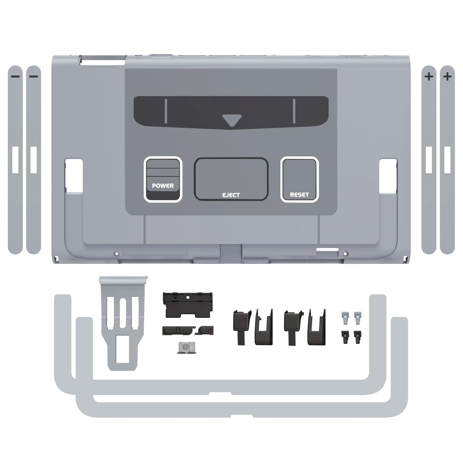 eXtremeRate Replacement DIY Rear Back Plate for Nintendo Switch 2 Handheld Console  (Without Kickstand) - SFC SNES Classic EU Style - Image 8
