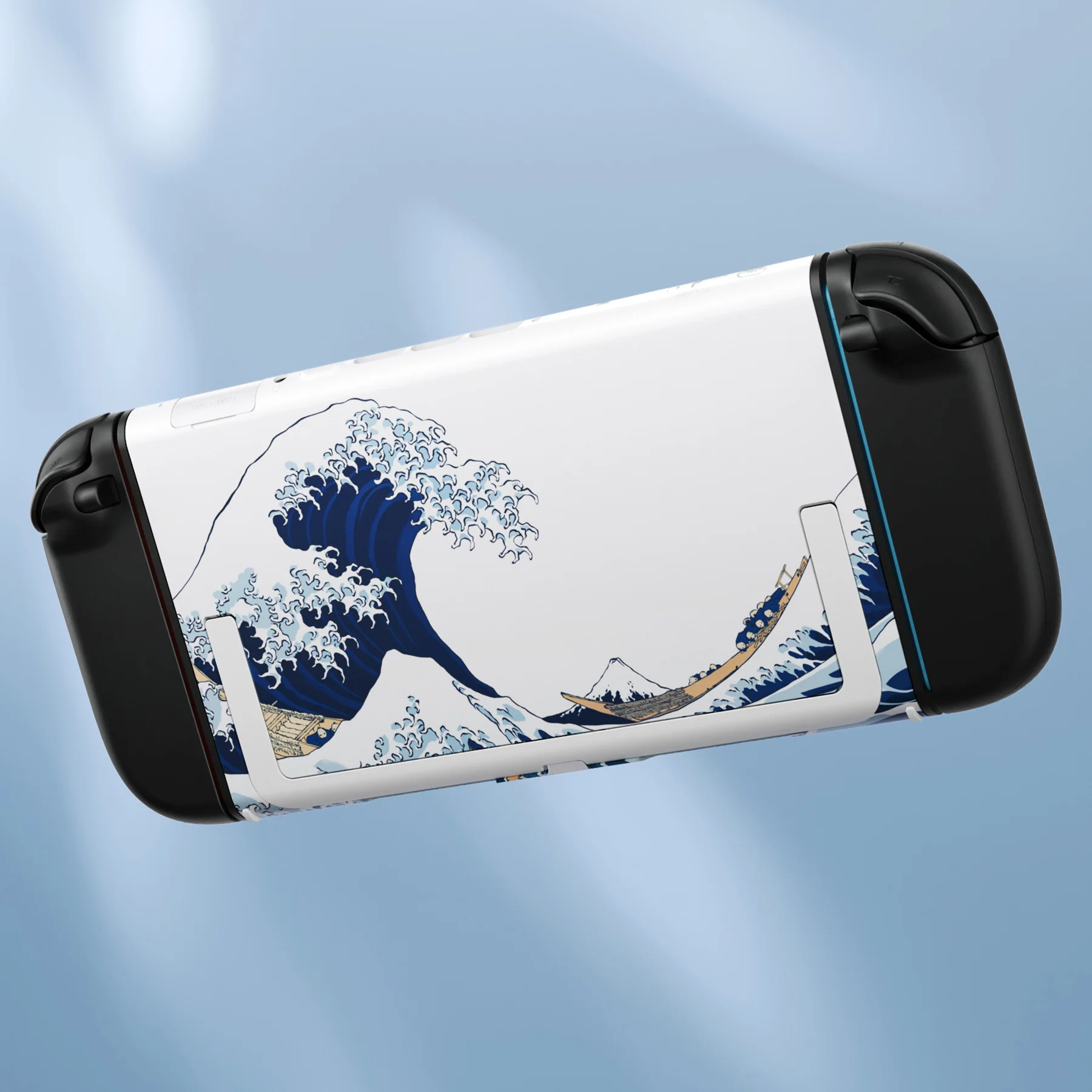 eXtremeRate Replacement DIY Rear Back Plate for Nintendo Switch 2 Handheld Console  (Without Kickstand) - The Great Wave - Image 7
