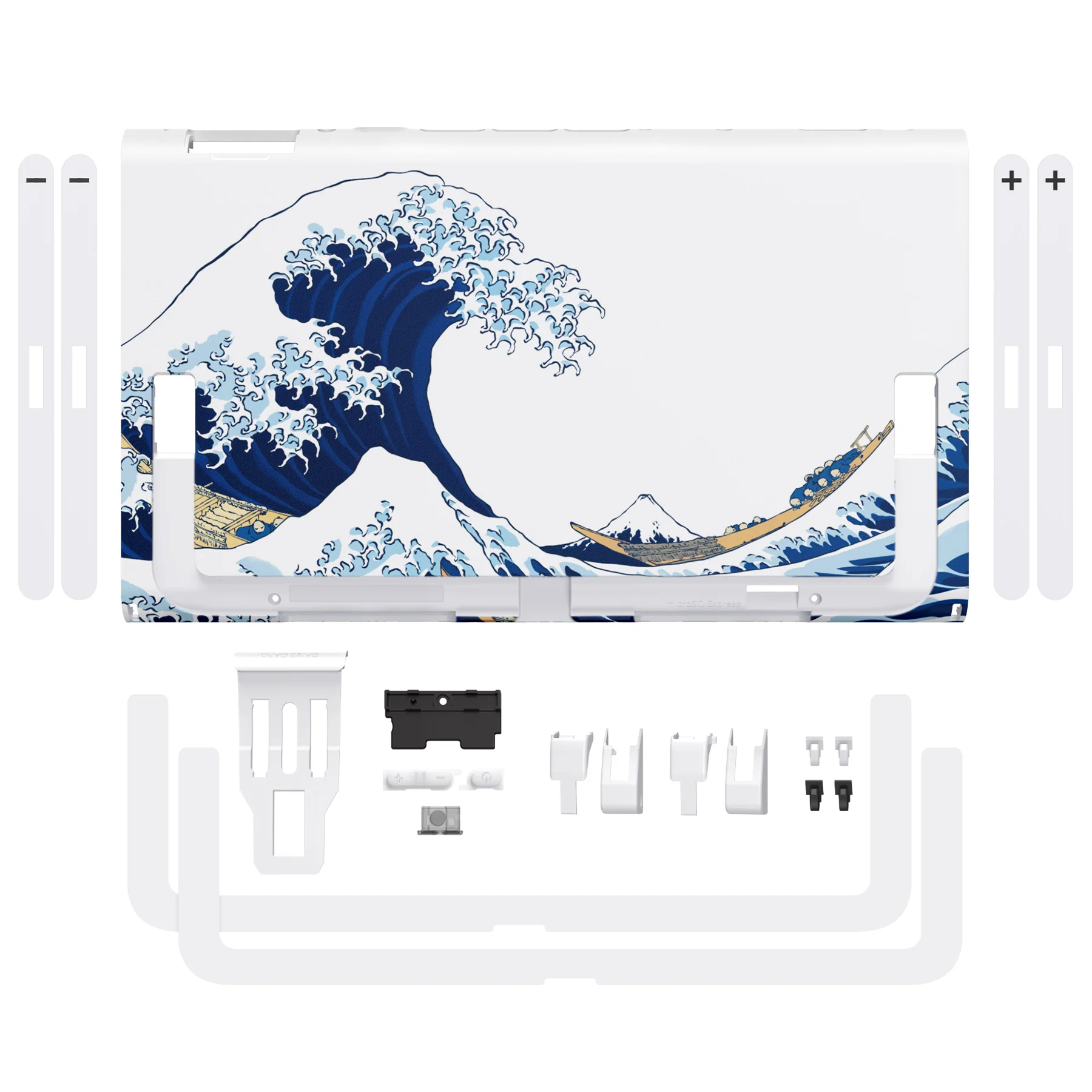 eXtremeRate Replacement DIY Rear Back Plate for Nintendo Switch 2 Handheld Console  (Without Kickstand) - The Great Wave - Image 8