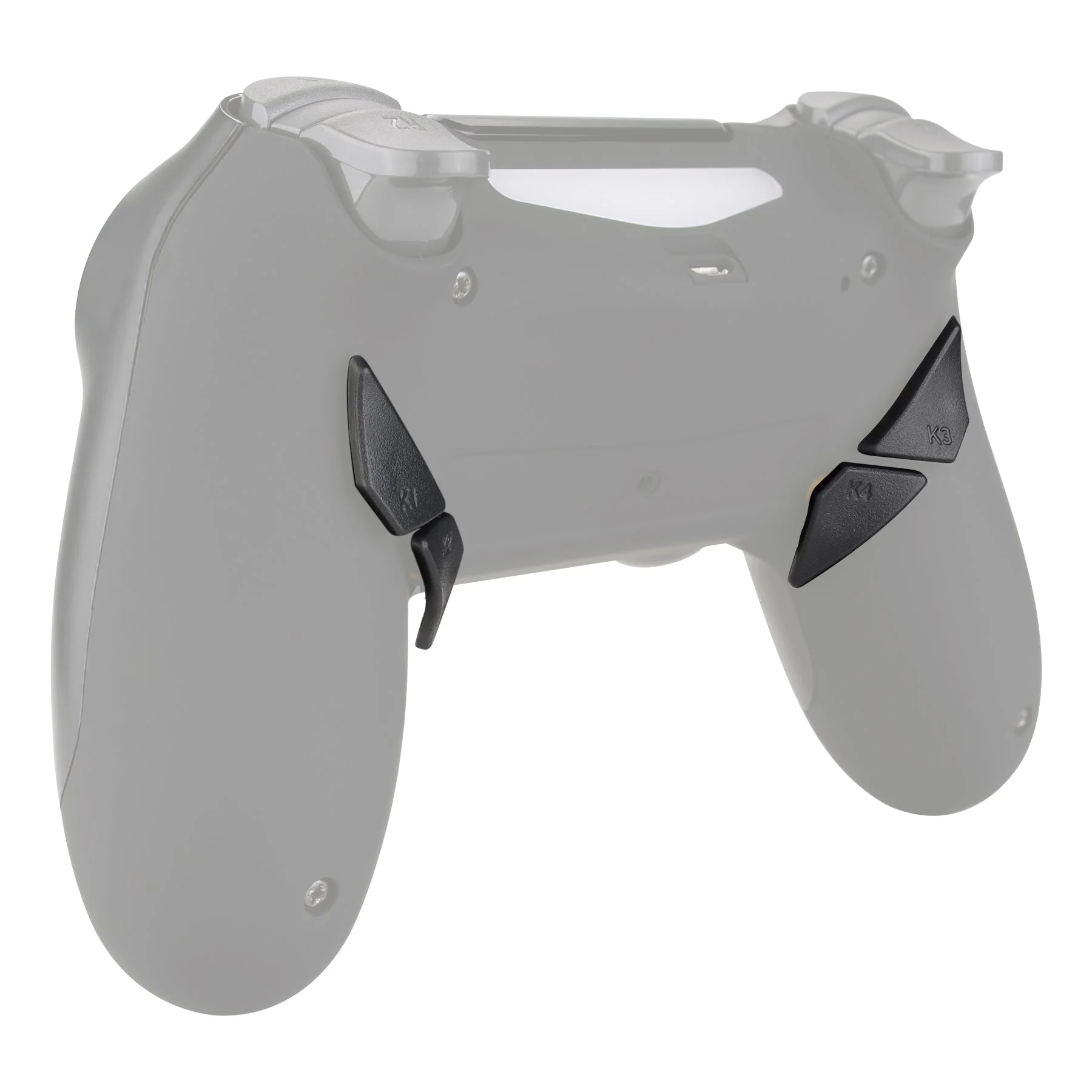 eXtremeRate Replacement Ergonomic Back Buttons K1 K2 K3 K4 Paddles for PS4 Controller Dawn Remap Kit - Black - Image 5