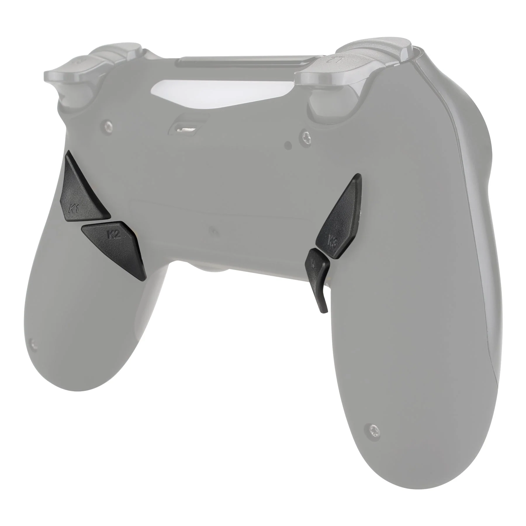 eXtremeRate Replacement Ergonomic Back Buttons K1 K2 K3 K4 Paddles for PS4 Controller Dawn Remap Kit - Black - Image 6
