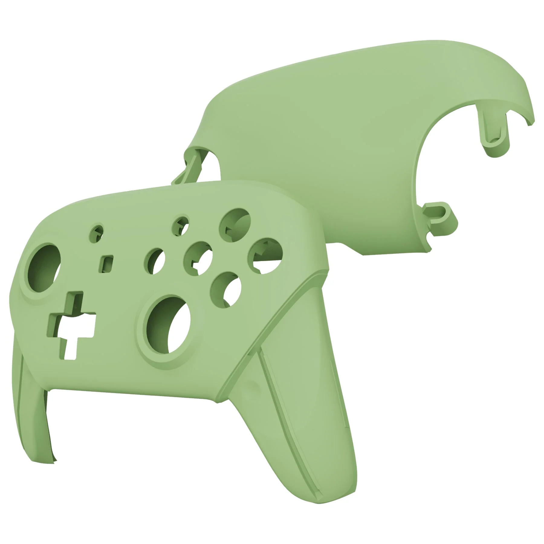 eXtremeRate Replacement Faceplate and Backplate for Nintendo Switch Pro Controller - Matcha Green - Image 2