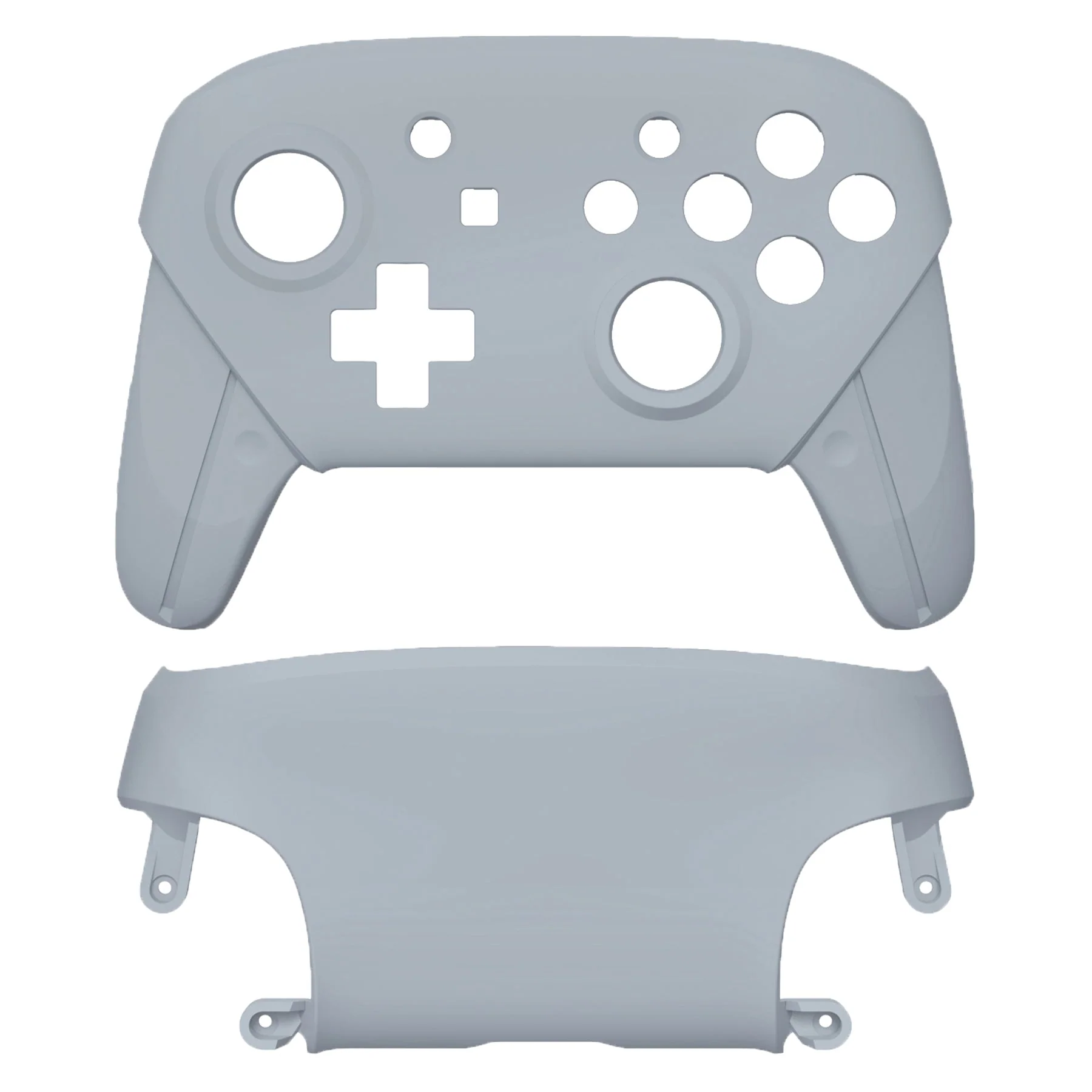 eXtremeRate Replacement Faceplate and Backplate for Nintendo Switch Pro Controller - New Hope Gray - Image 2