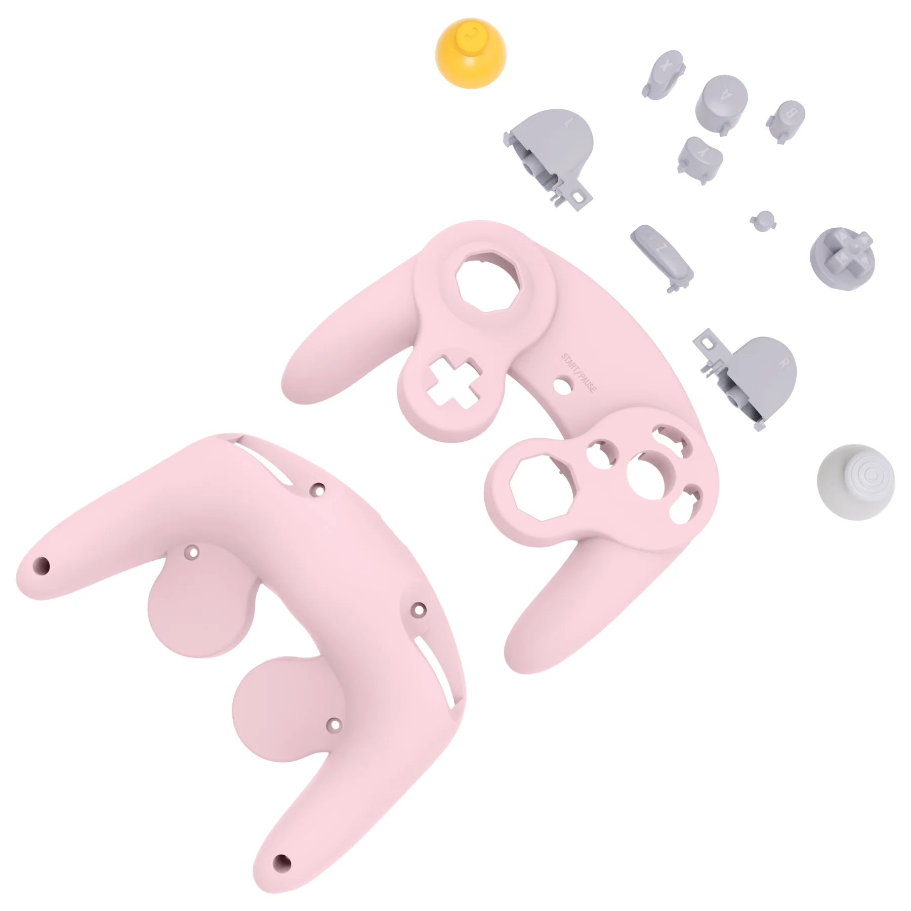 eXtremeRate Replacement Faceplate Backplate with Buttons for Nintendo GameCube Controller NGC - Cherry Blossoms Pink - Image 10